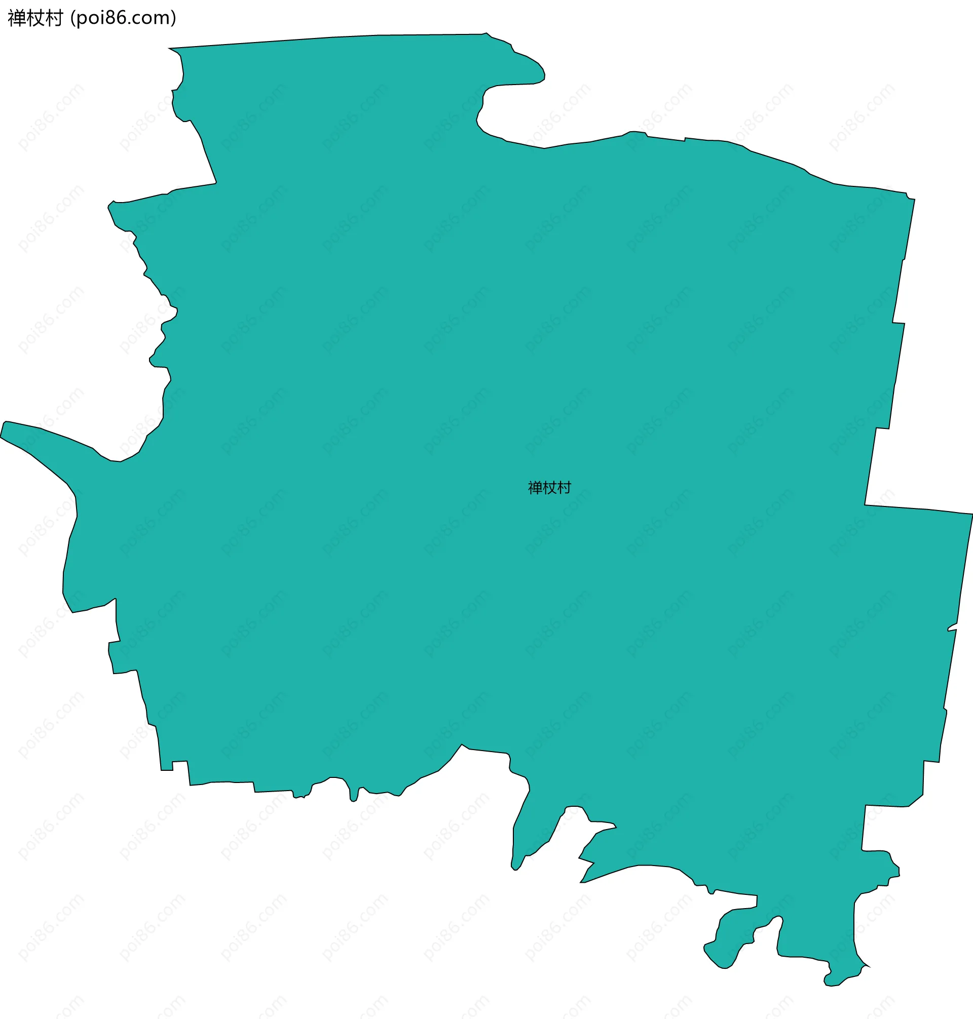 禅杖村边界地图
