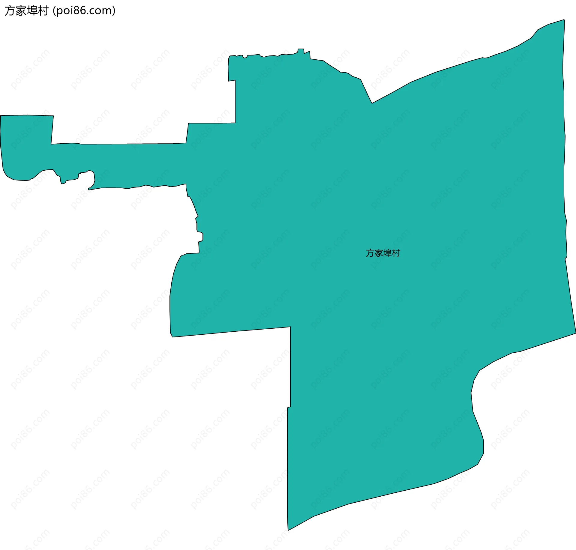 方家埠村边界地图