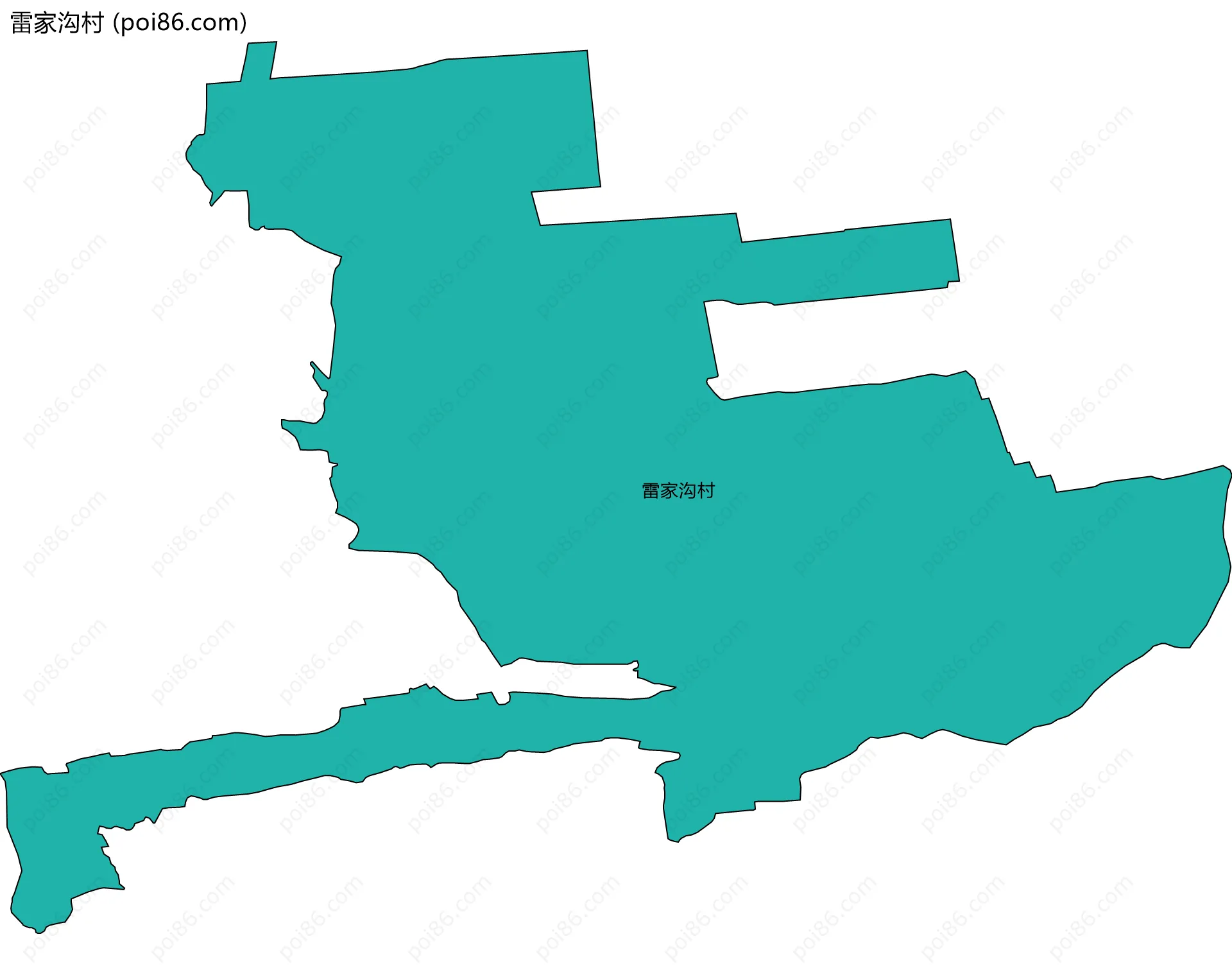 雷家沟村边界地图