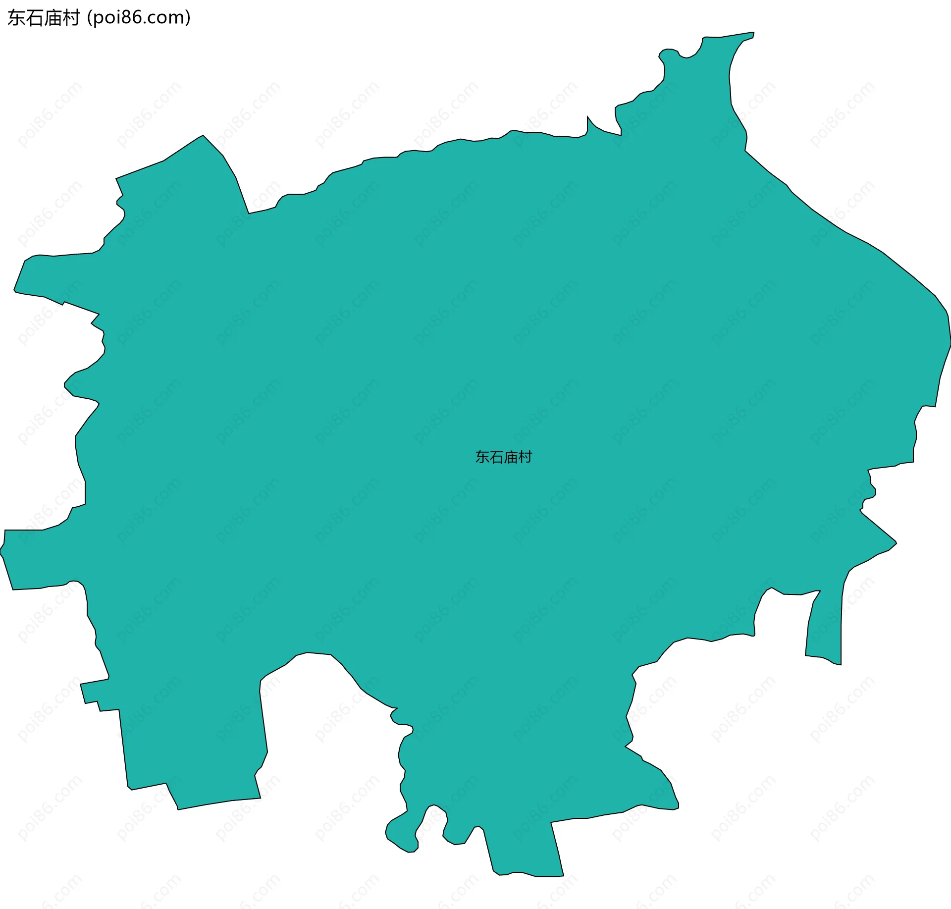 东石庙村边界地图