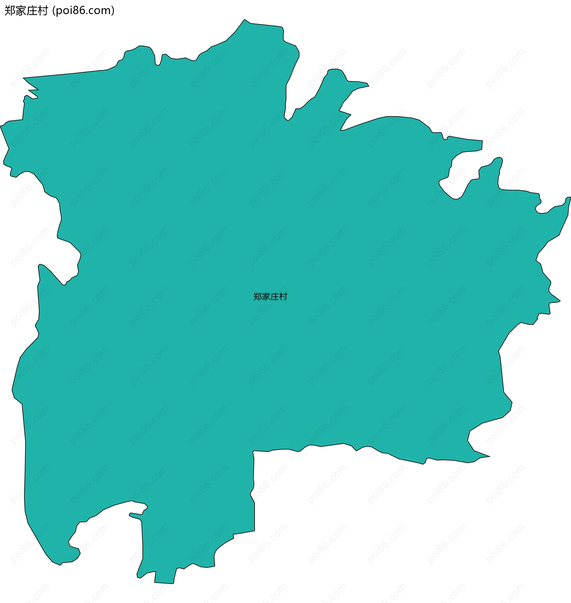 郑家庄村边界地图