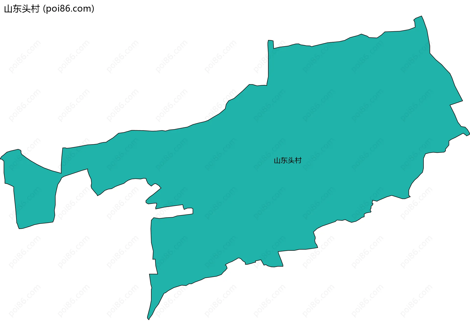 山东头村边界地图