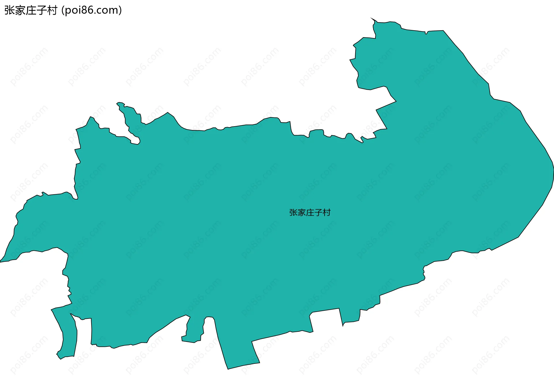 张家庄子村边界地图