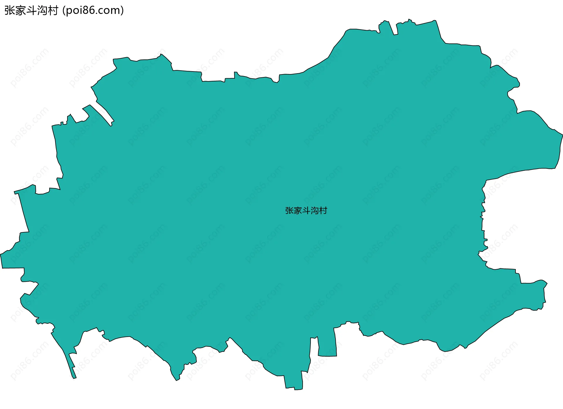 张家斗沟村边界地图