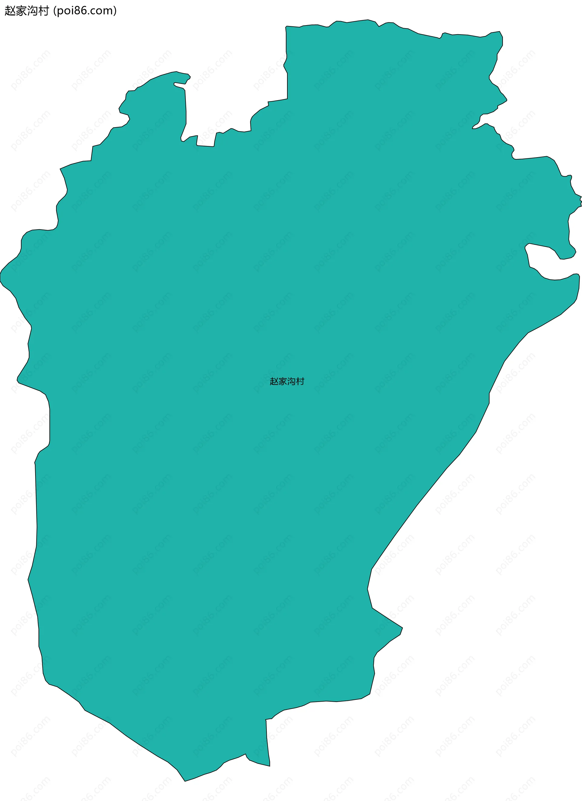 赵家沟村边界地图