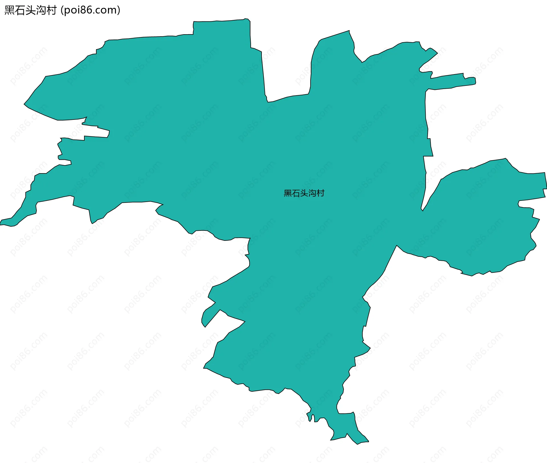 黑石头沟村边界地图