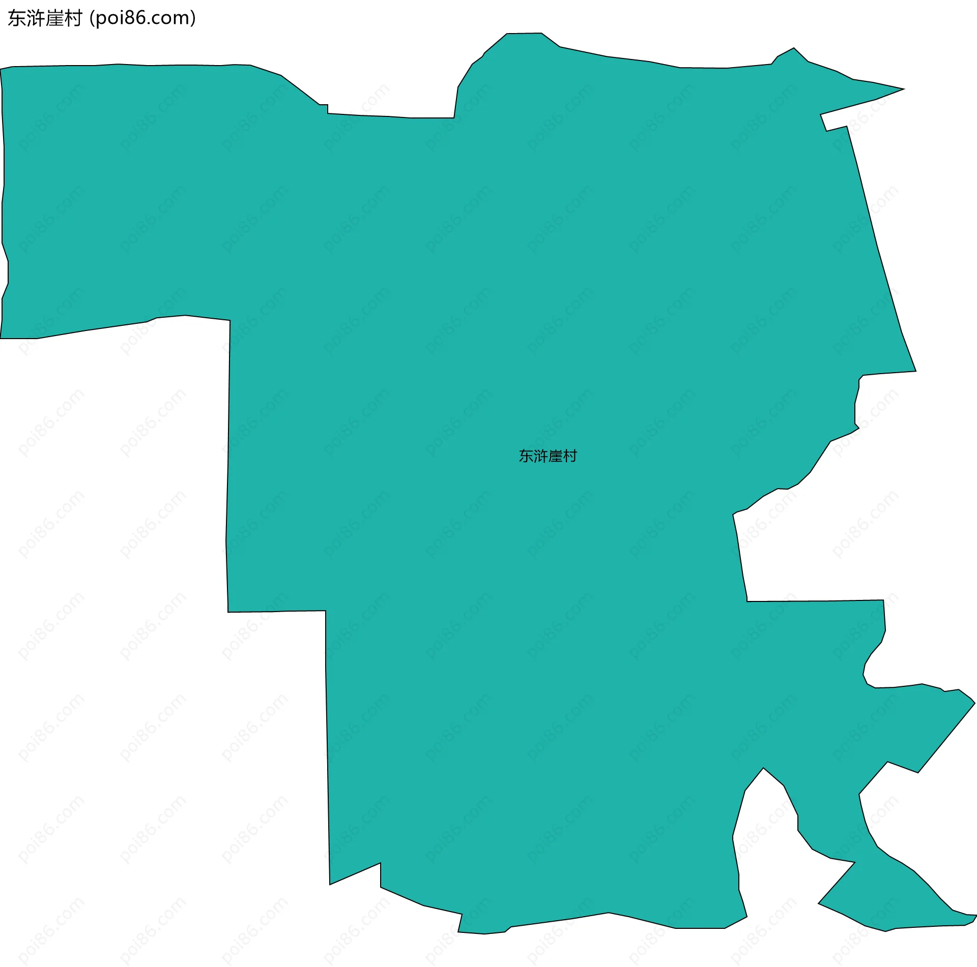 东浒崖村边界地图