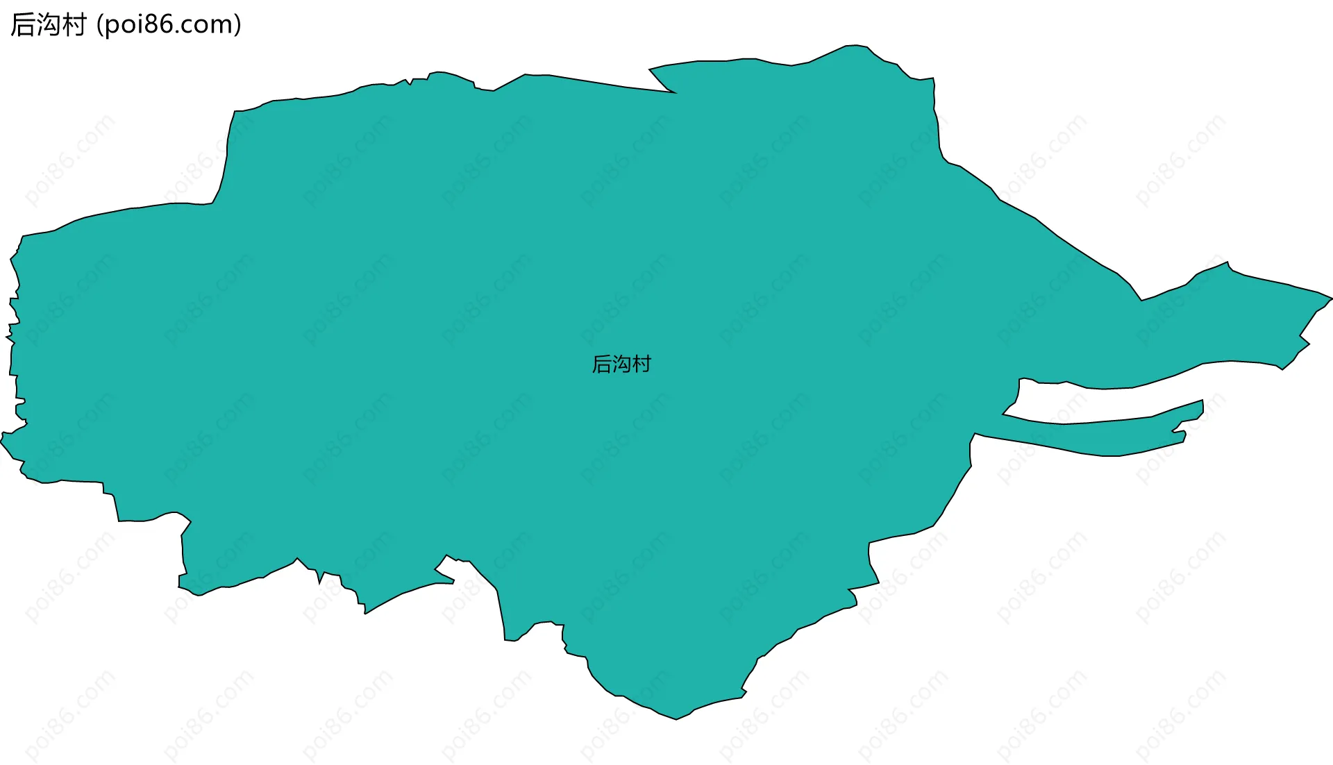 后沟村边界地图