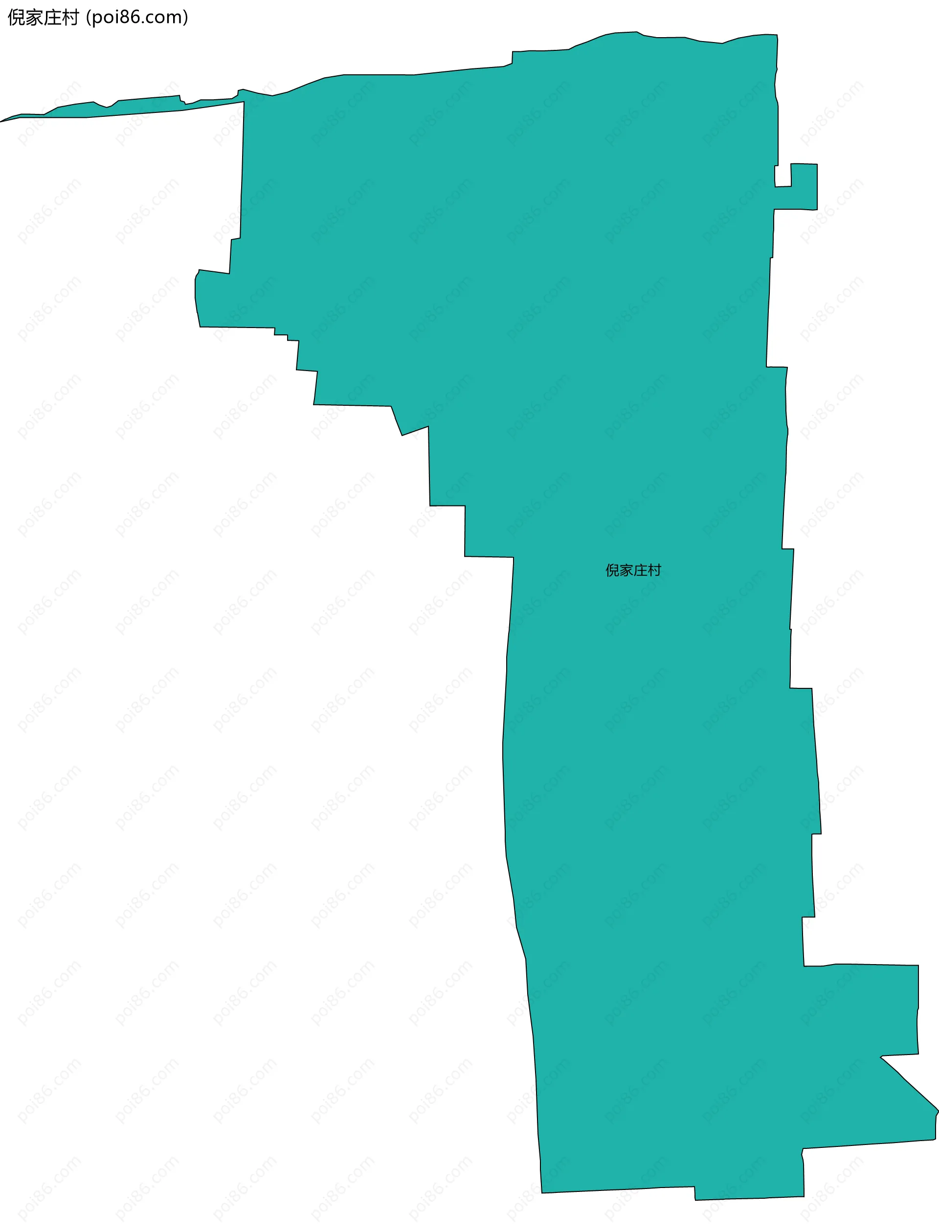 倪家庄村边界地图