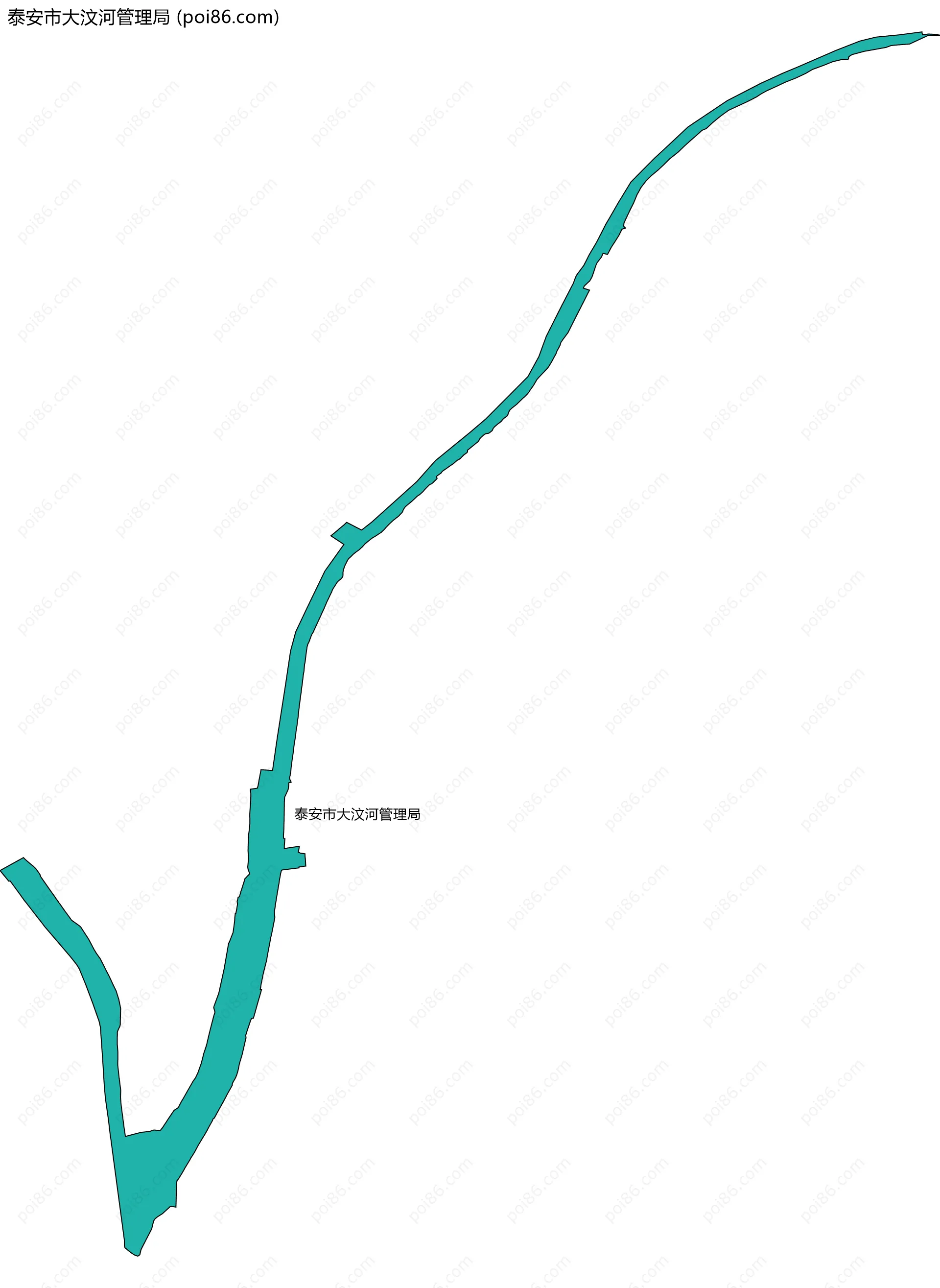 泰安市大汶河管理局边界地图