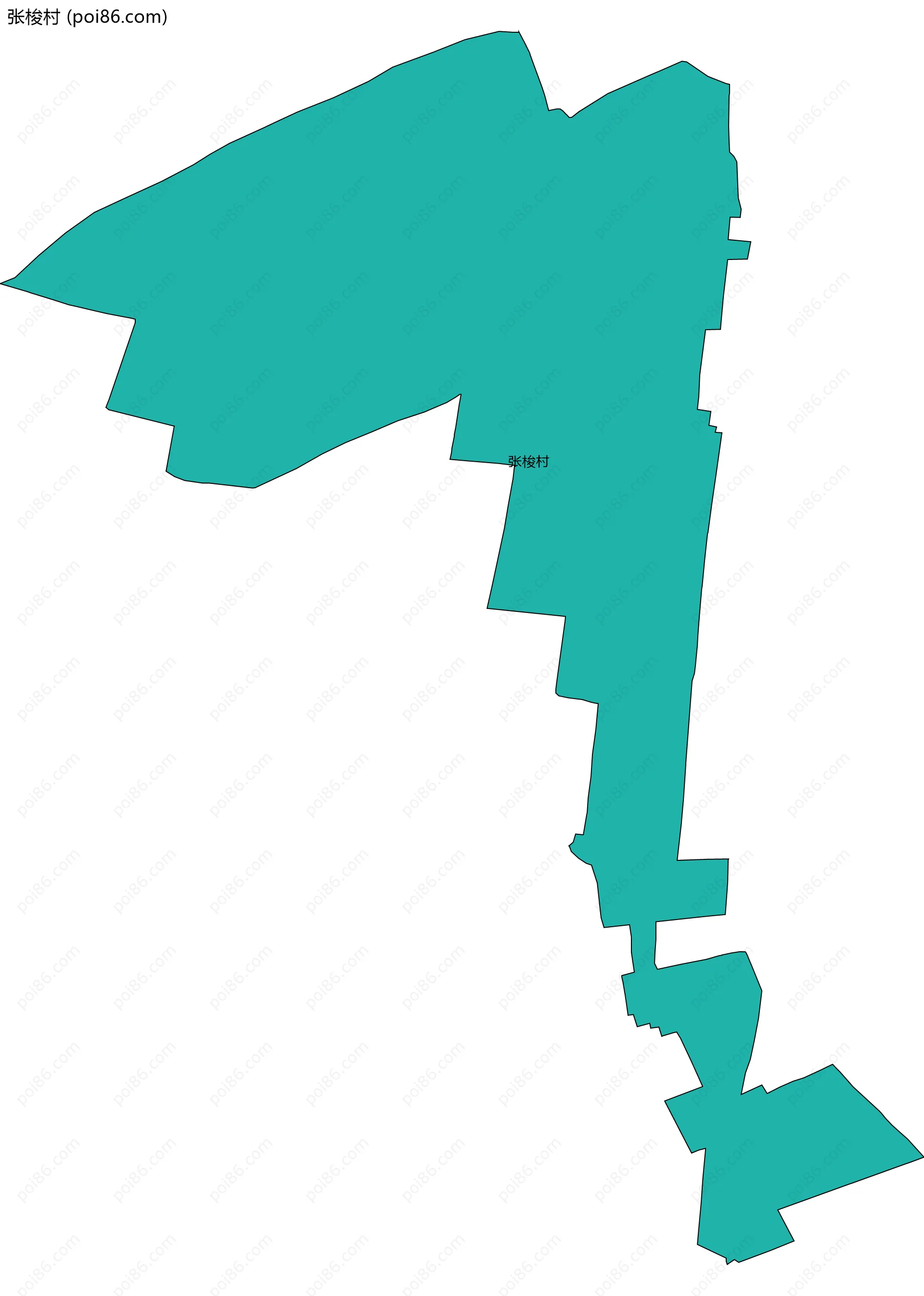 张梭村边界地图