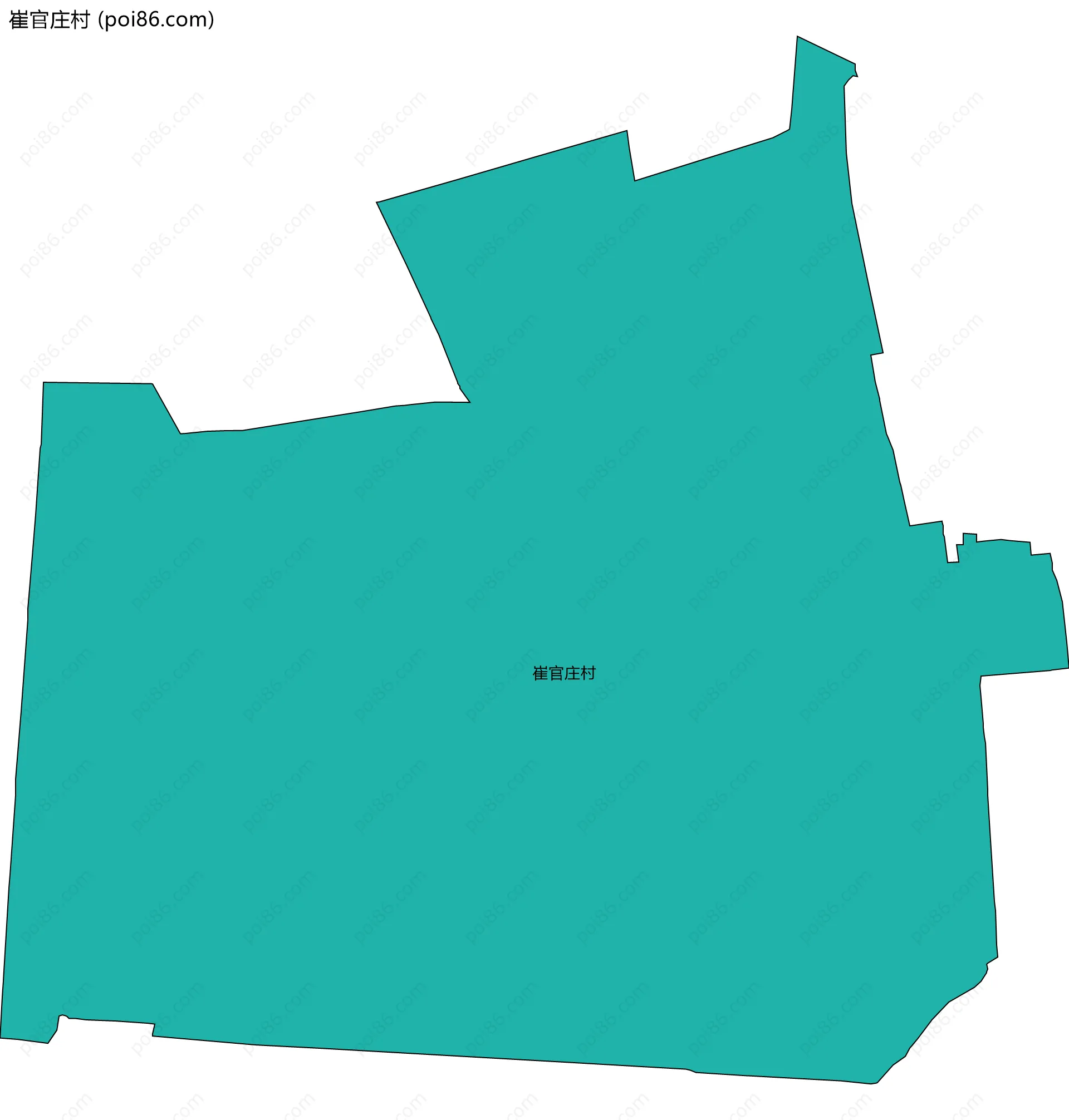 崔官庄村边界地图