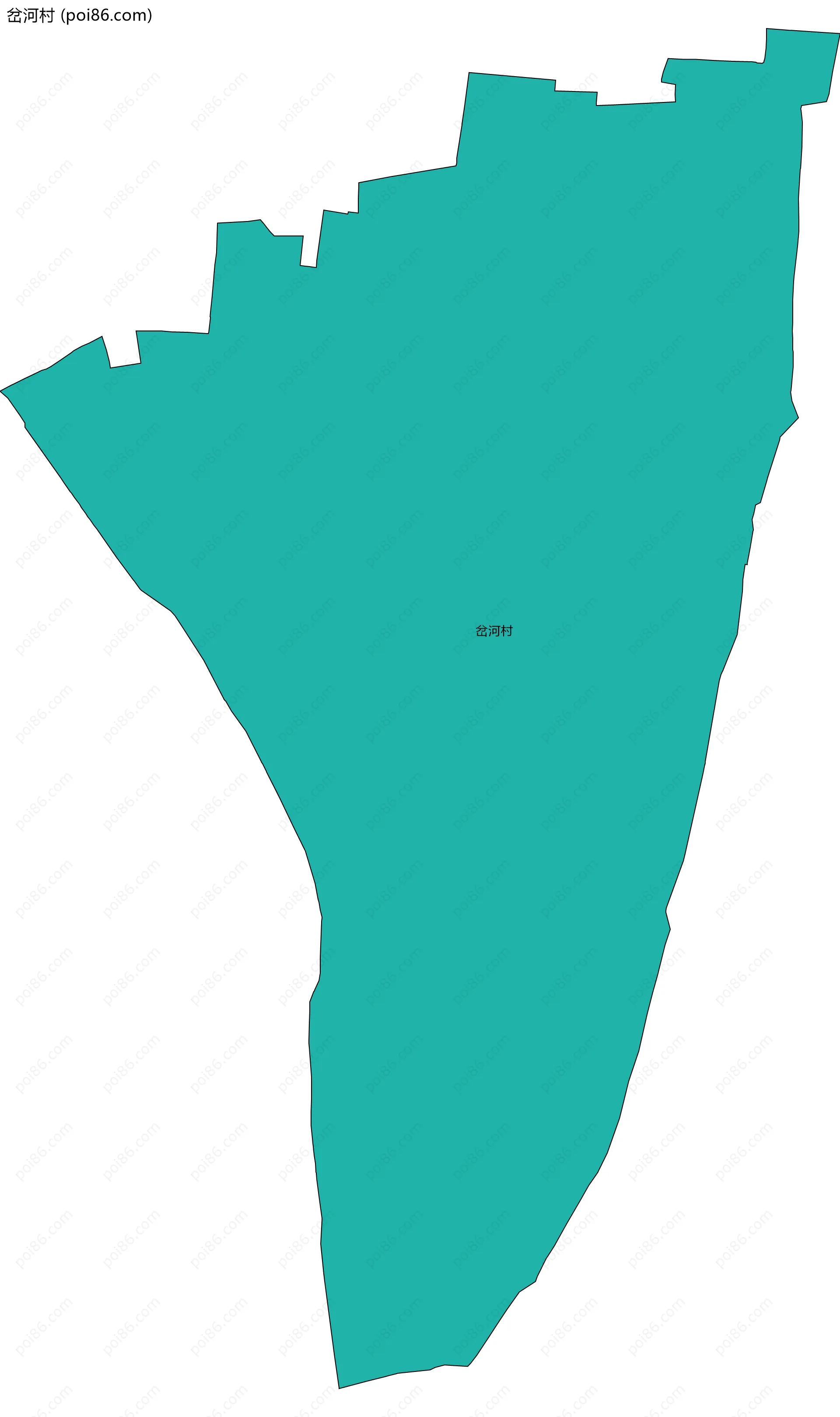 岔河村边界地图