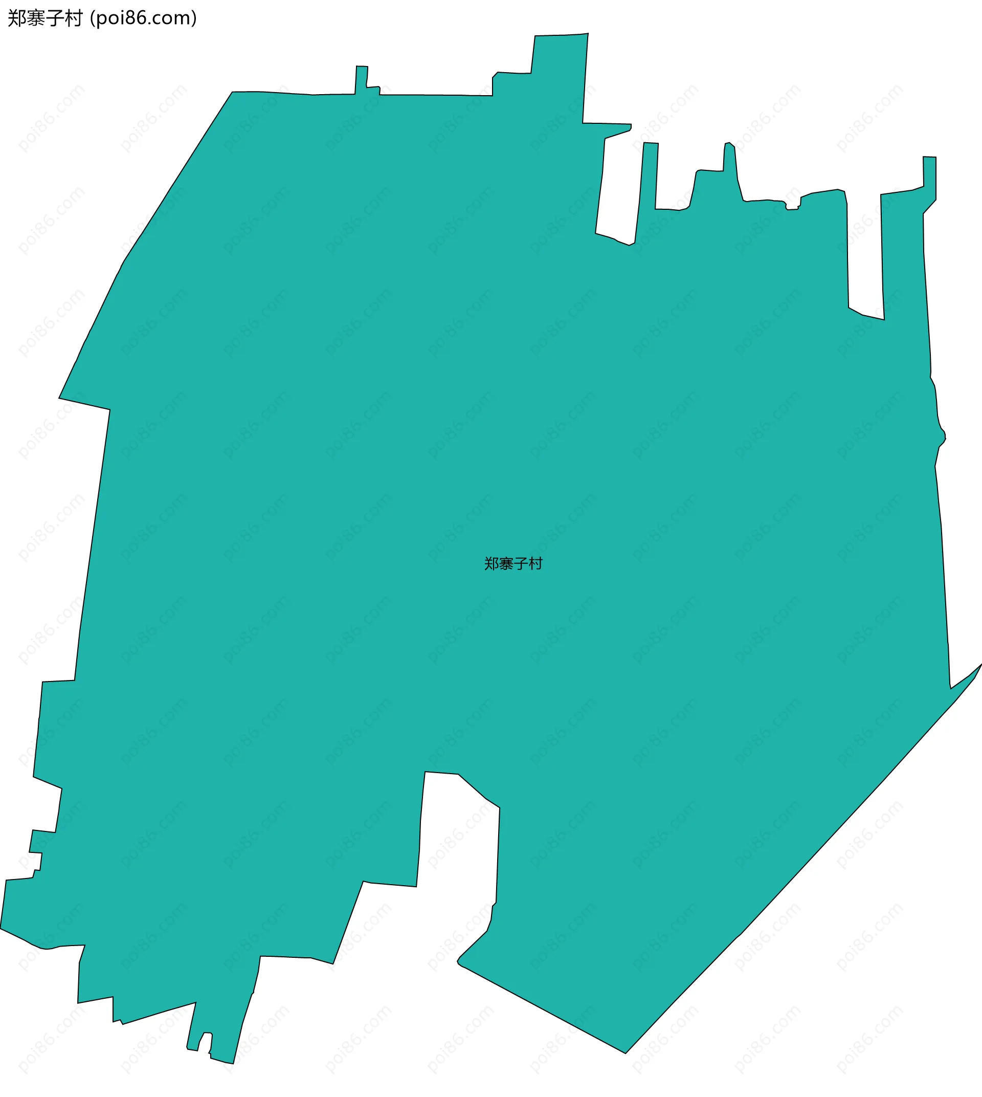 郑寨子村边界地图