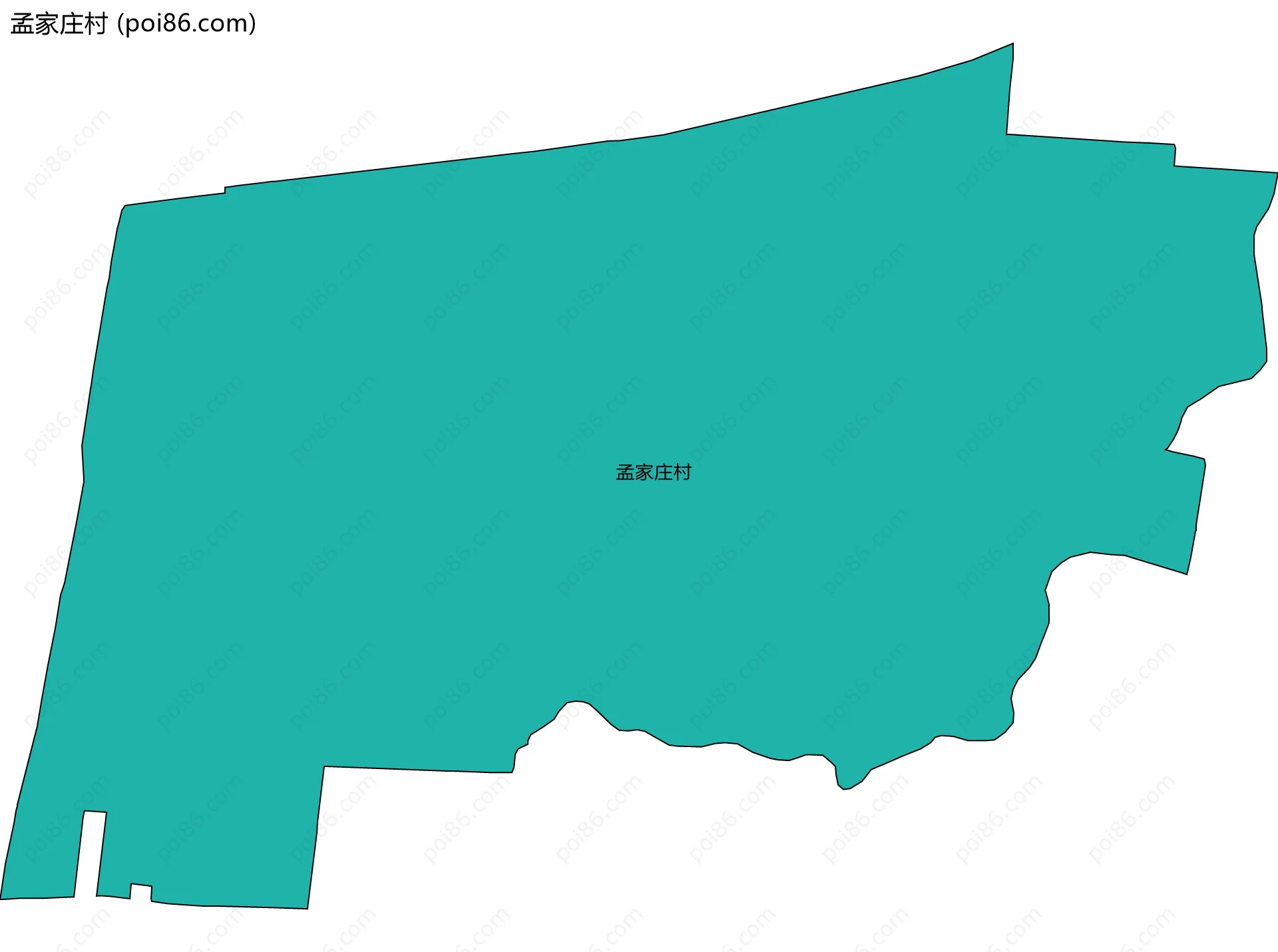 孟家庄村边界地图