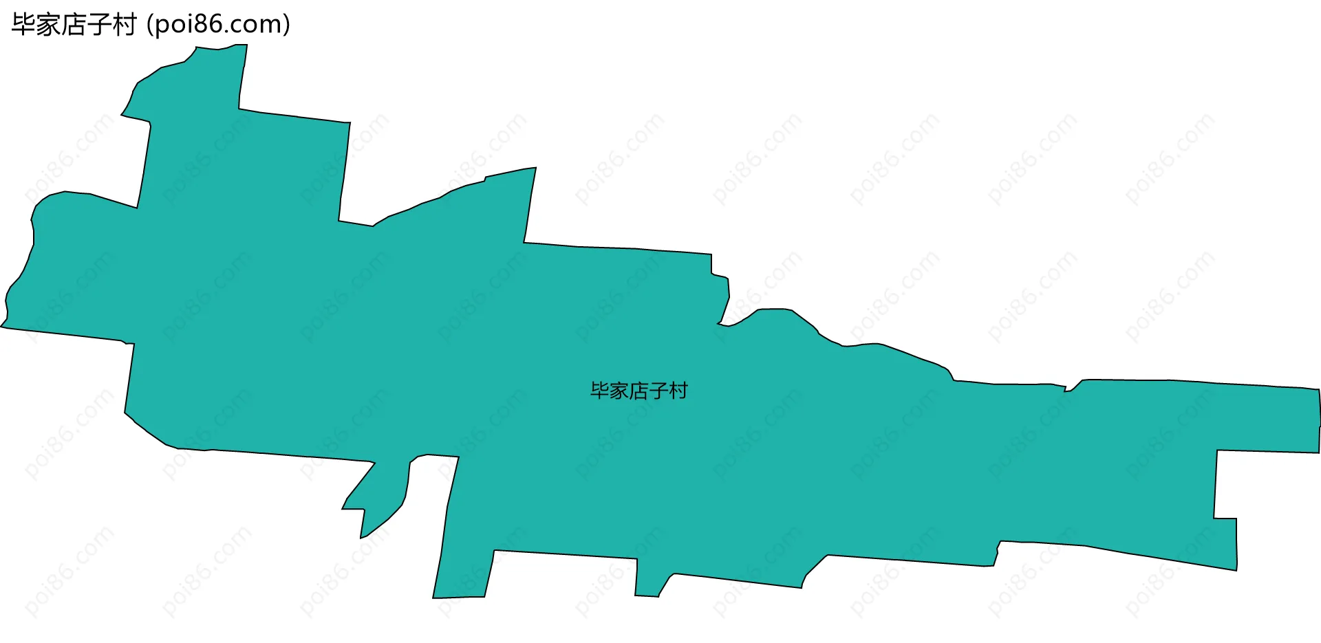 毕家店子村边界地图