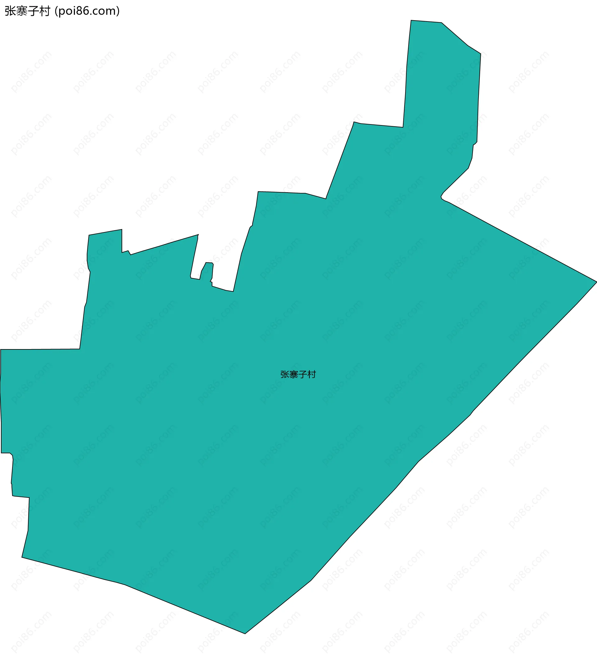 张寨子村边界地图