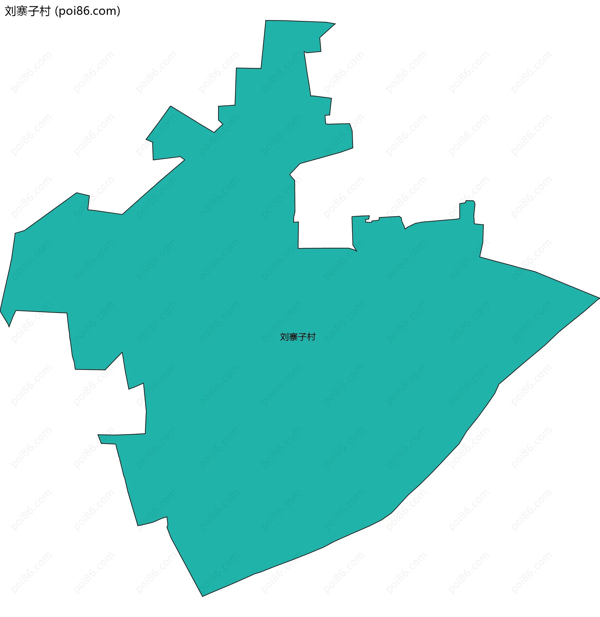 刘寨子村边界地图