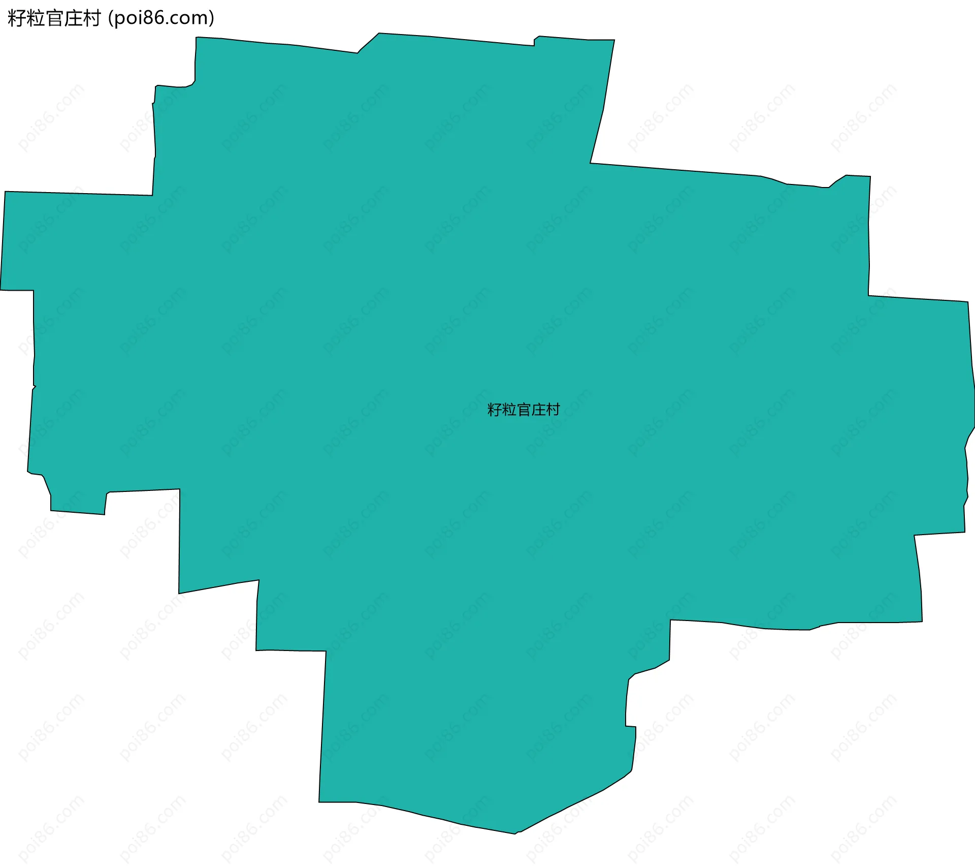 籽粒官庄村边界地图