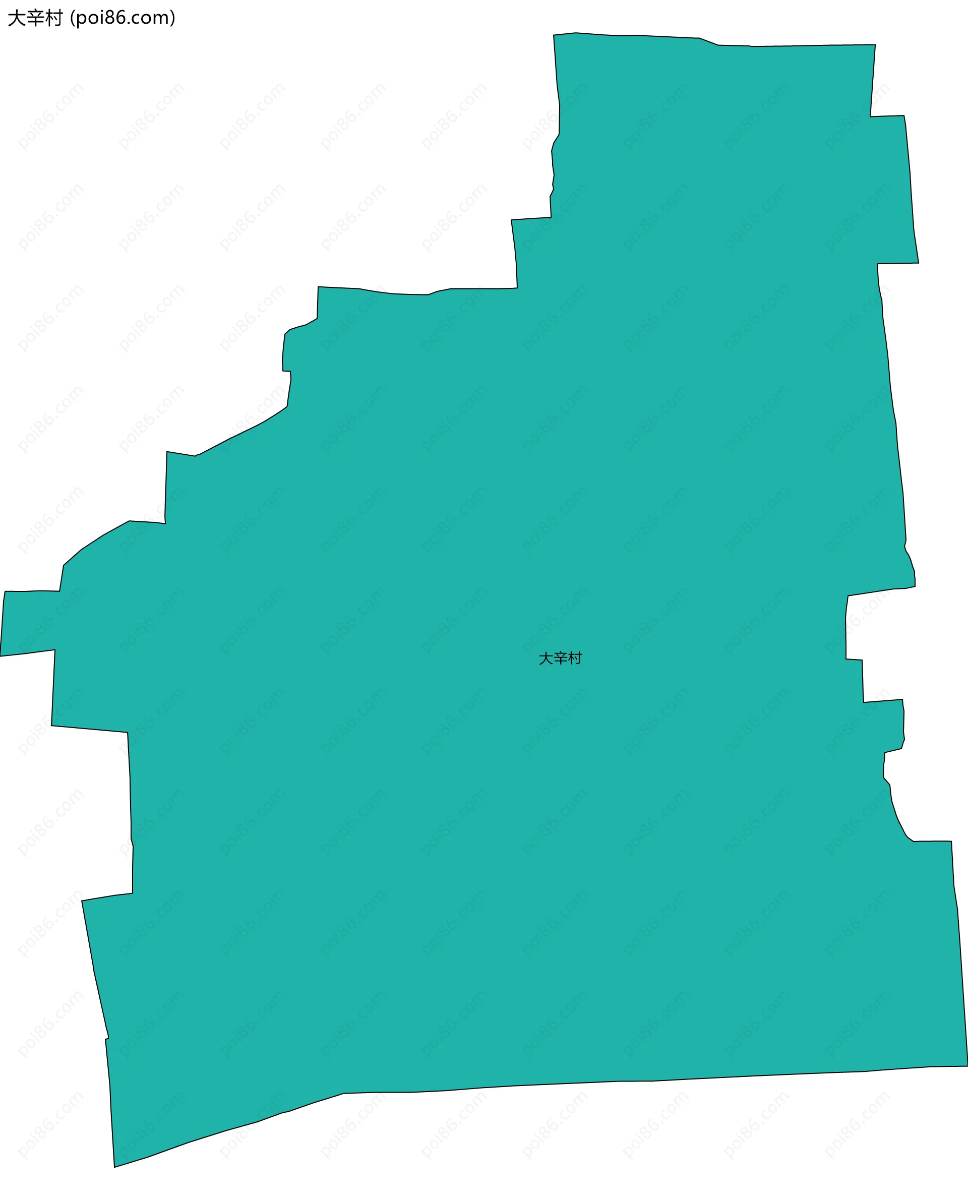 大辛村边界地图