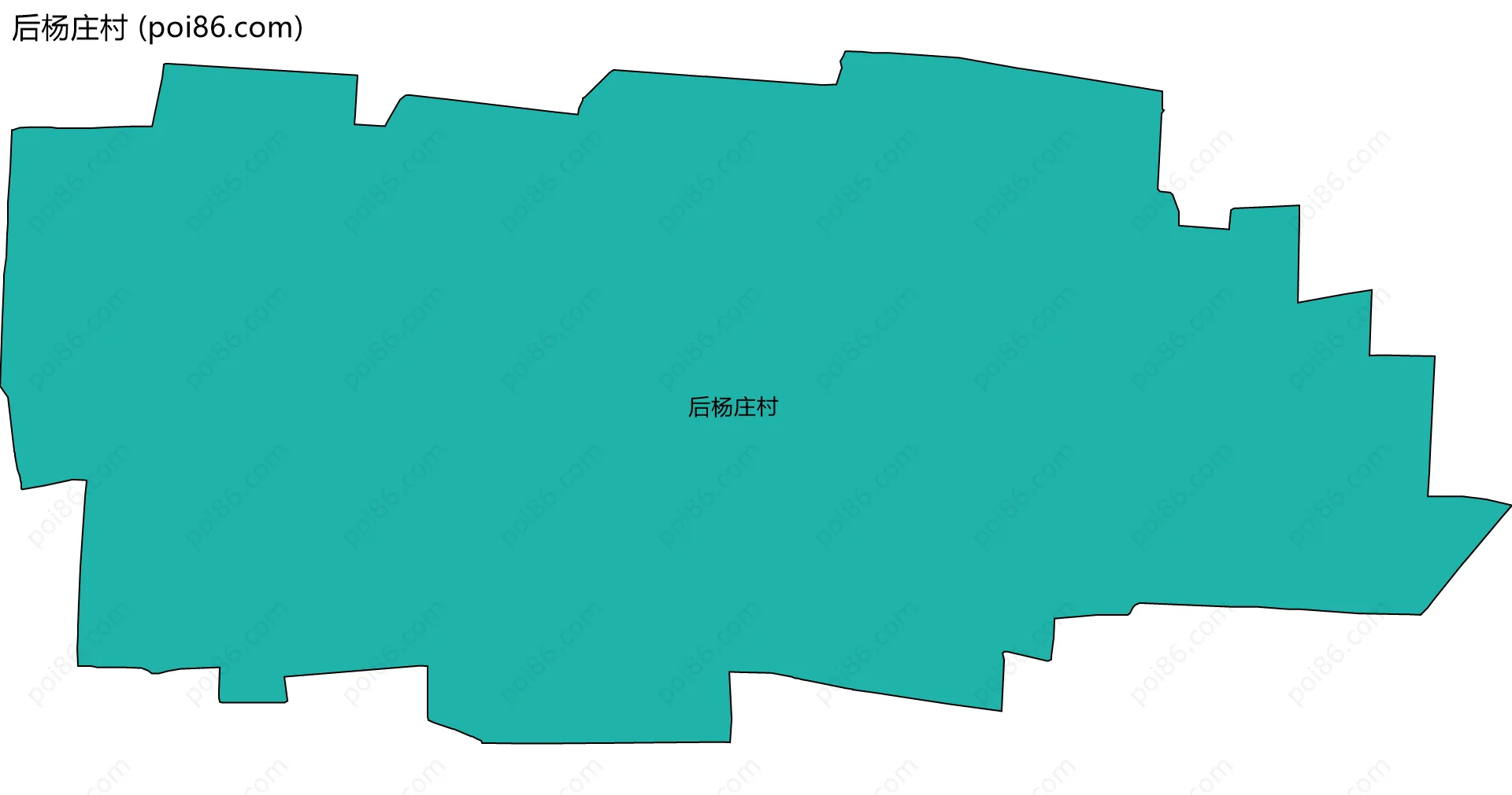 后杨庄村边界地图
