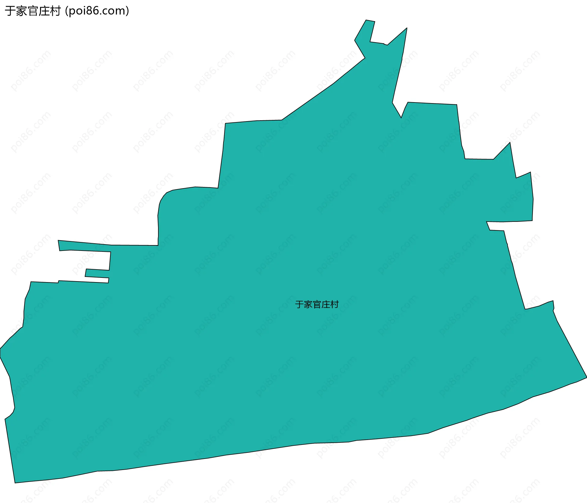 于家官庄村边界地图