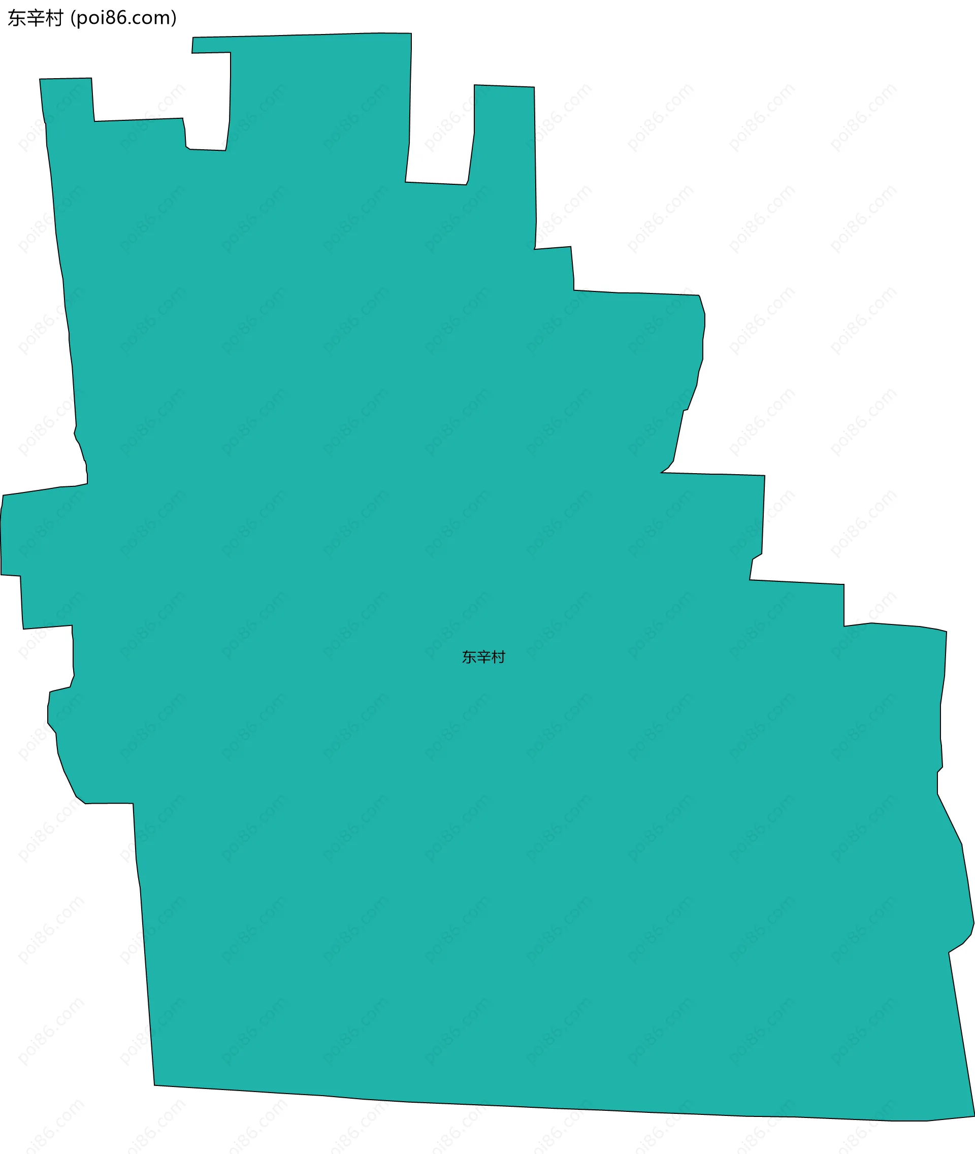 东辛村边界地图