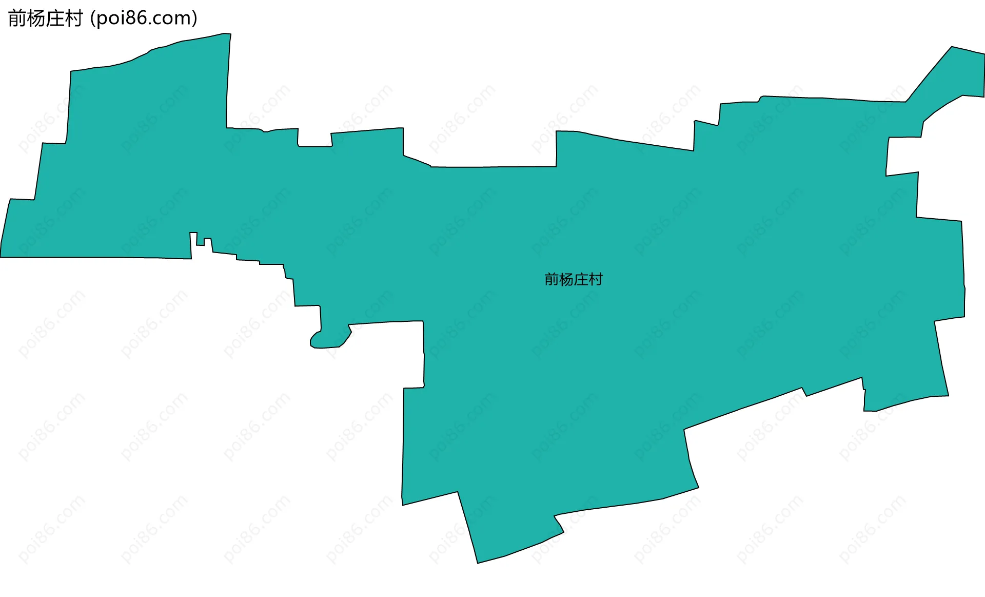 前杨庄村边界地图