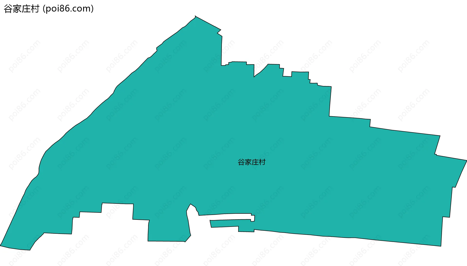 谷家庄村边界地图