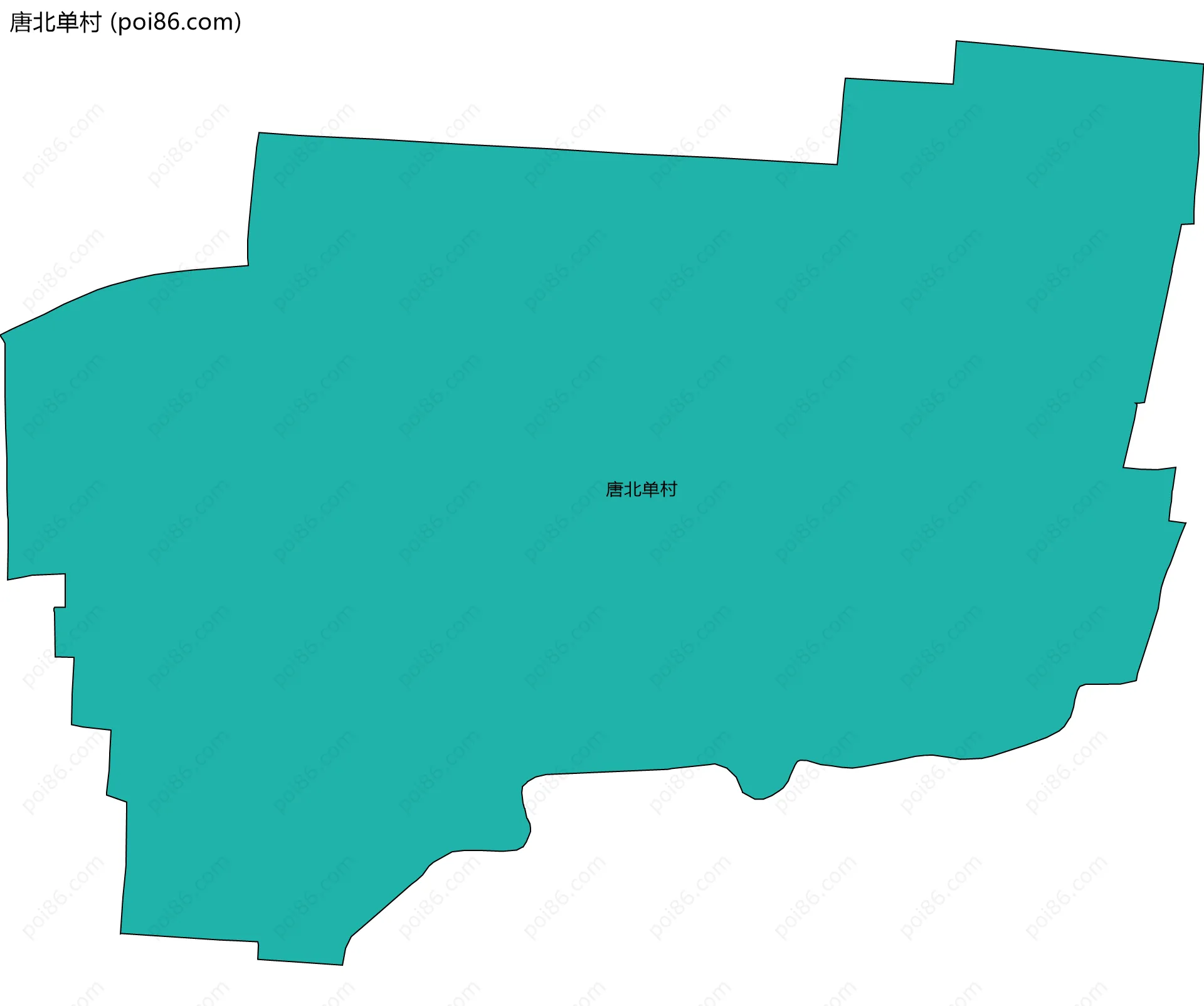 唐北单村边界地图