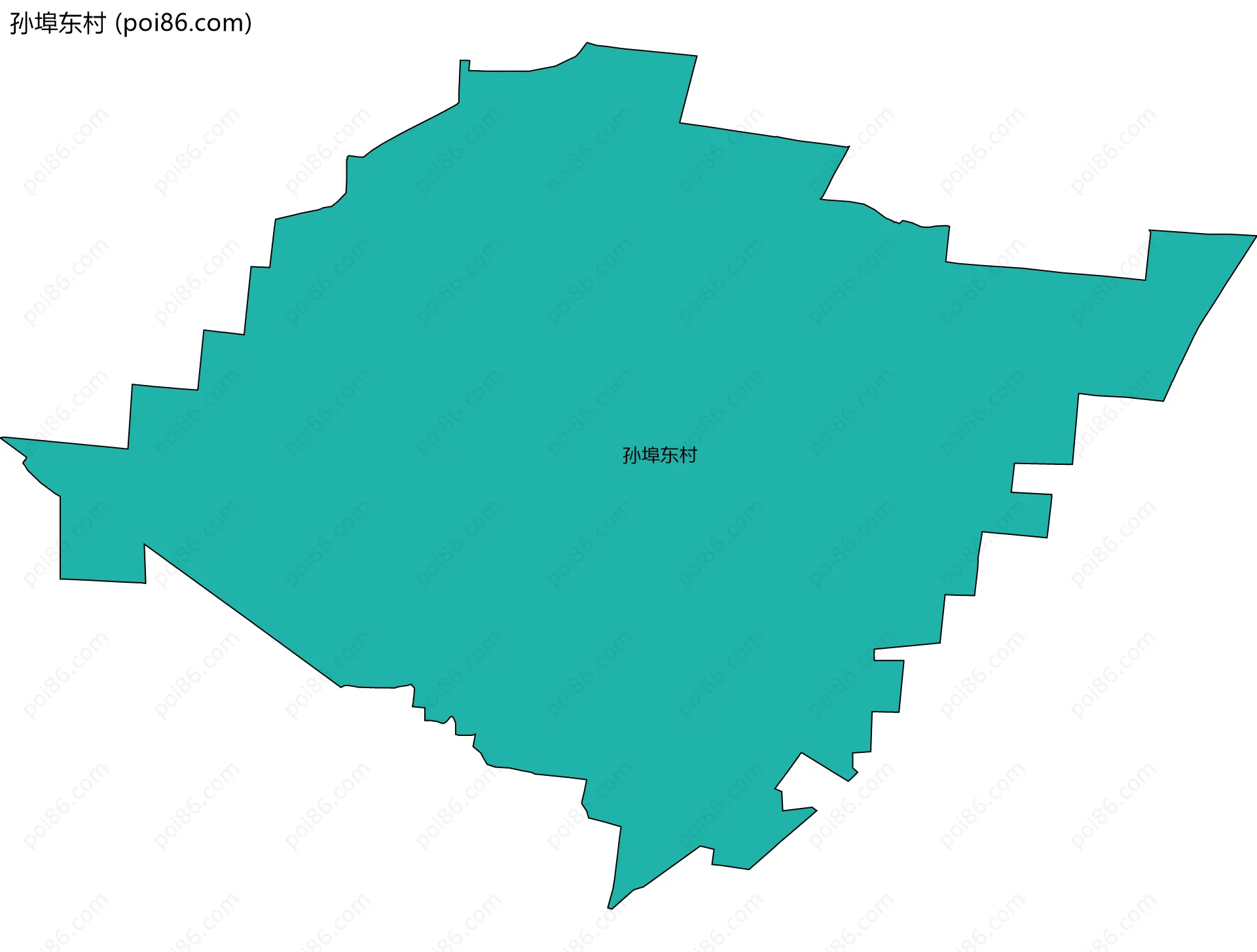 孙埠东村边界地图