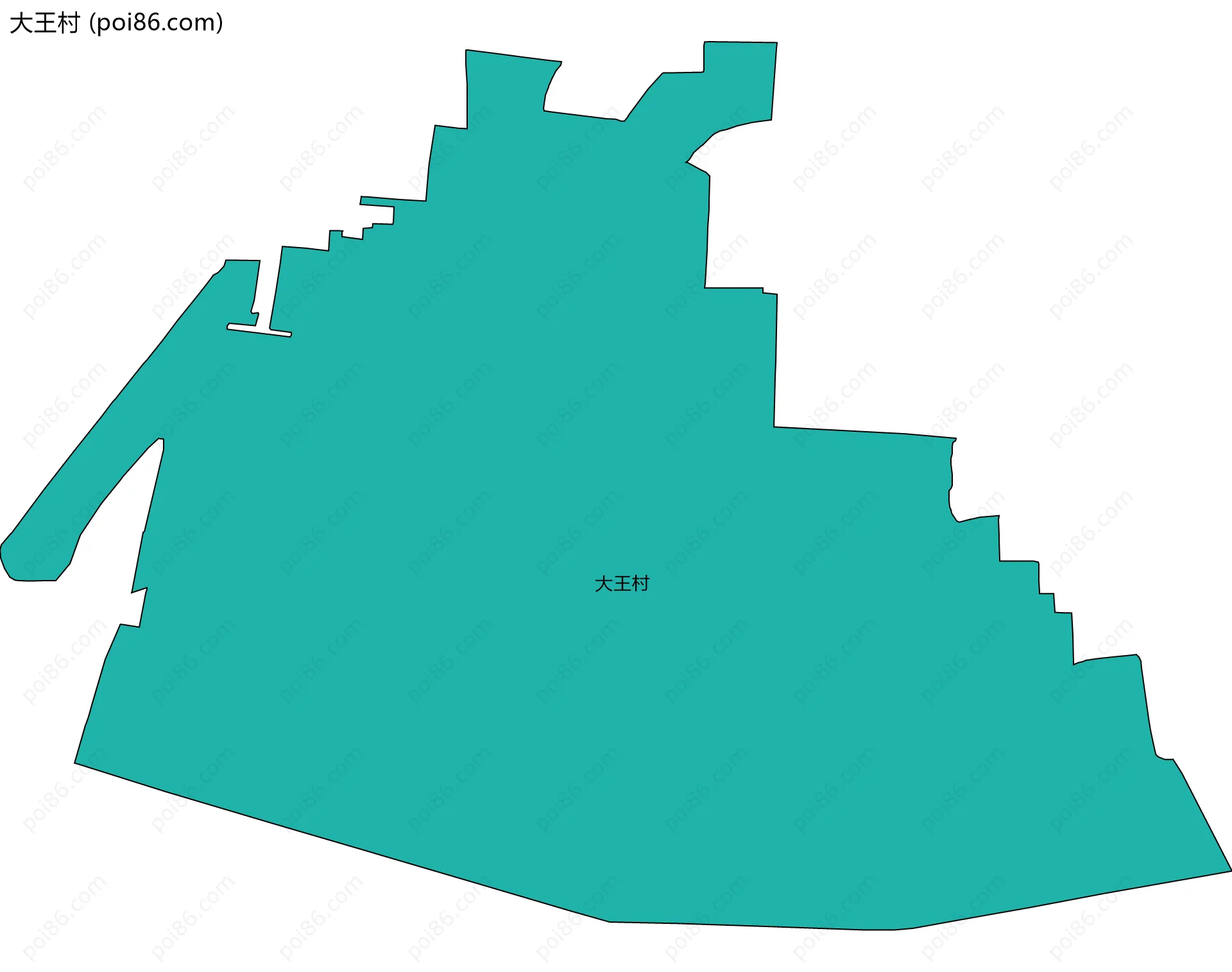 大王村边界地图