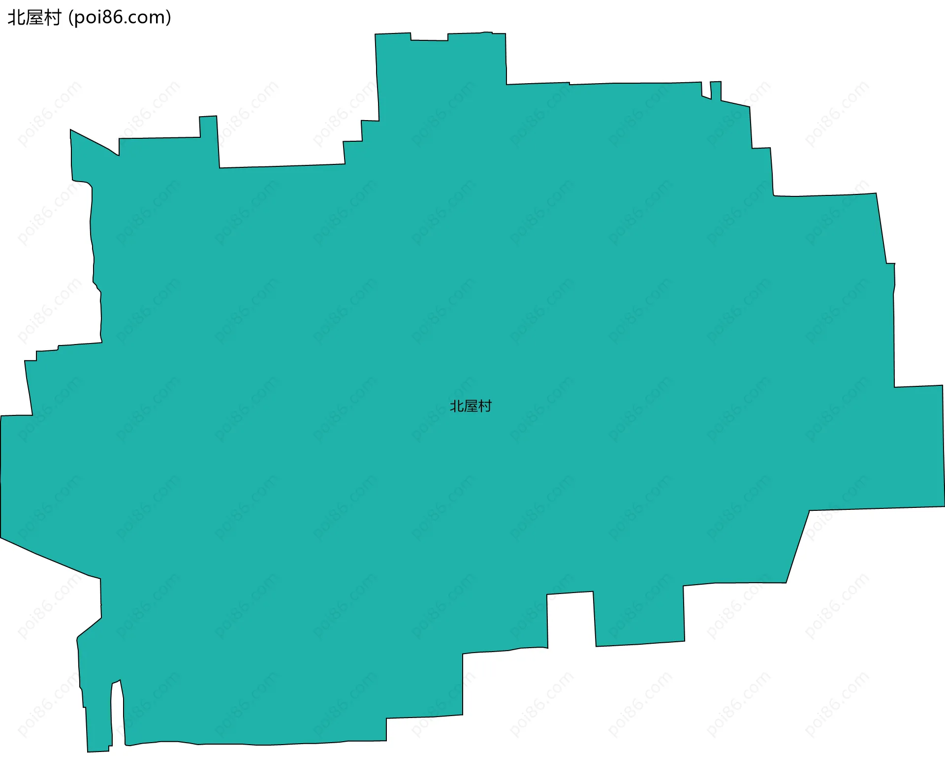 北屋村边界地图