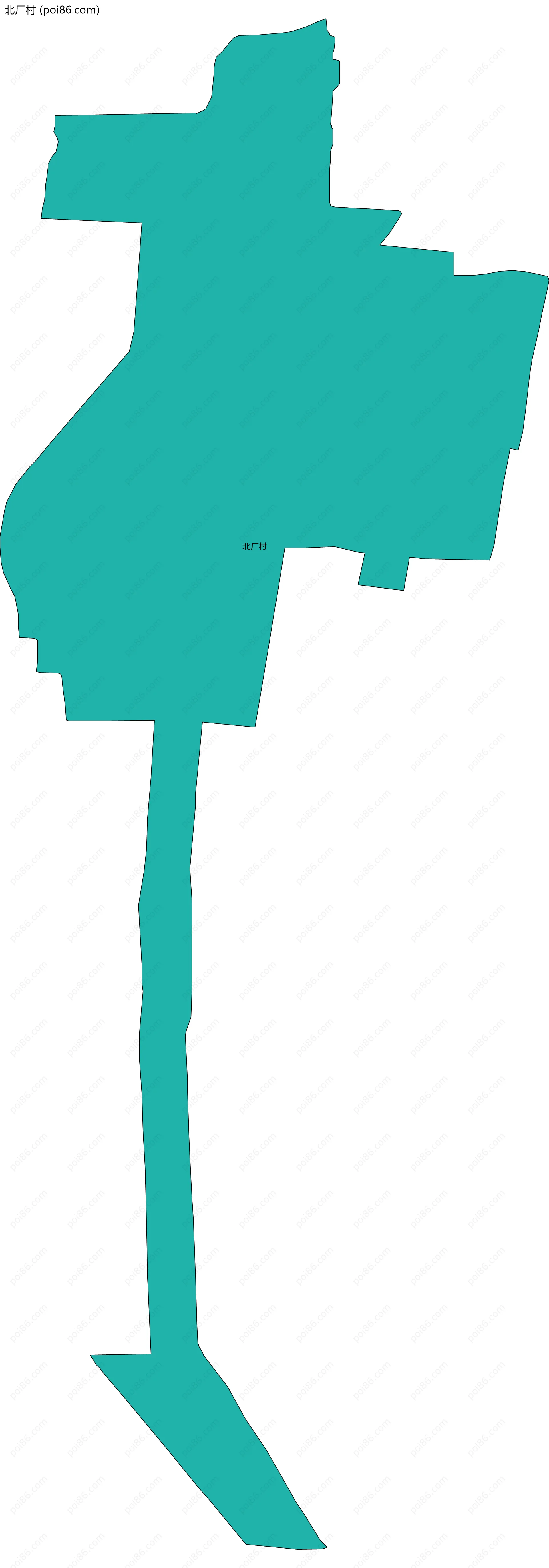 北厂村边界地图