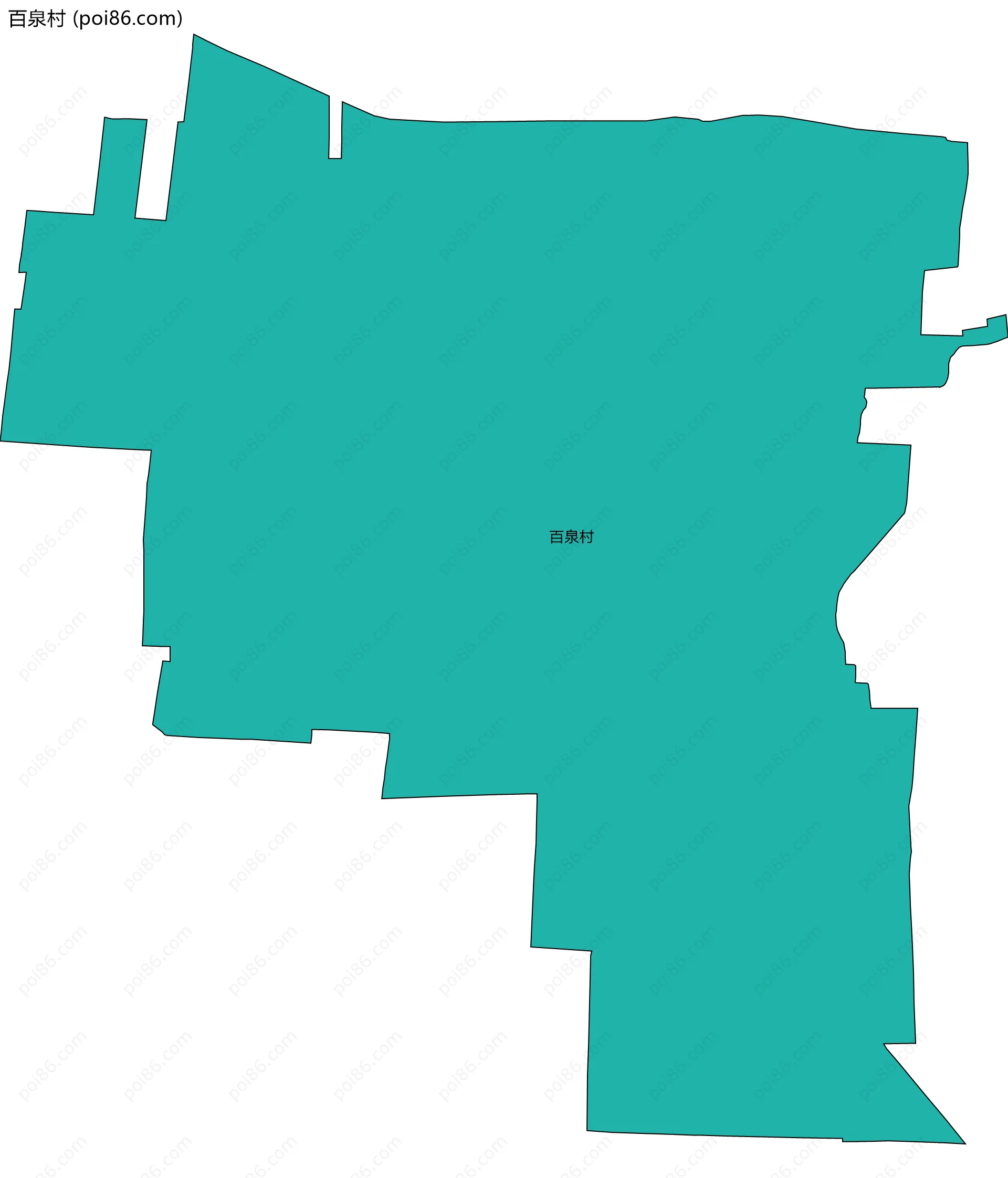 百泉村边界地图