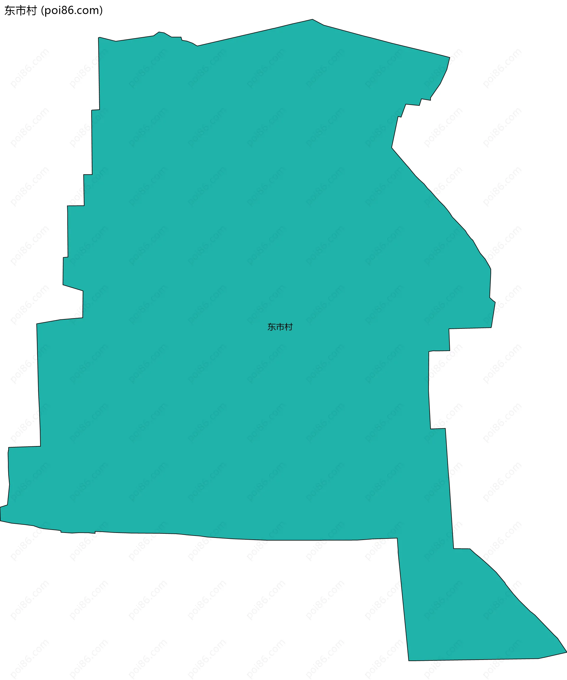 东市村边界地图