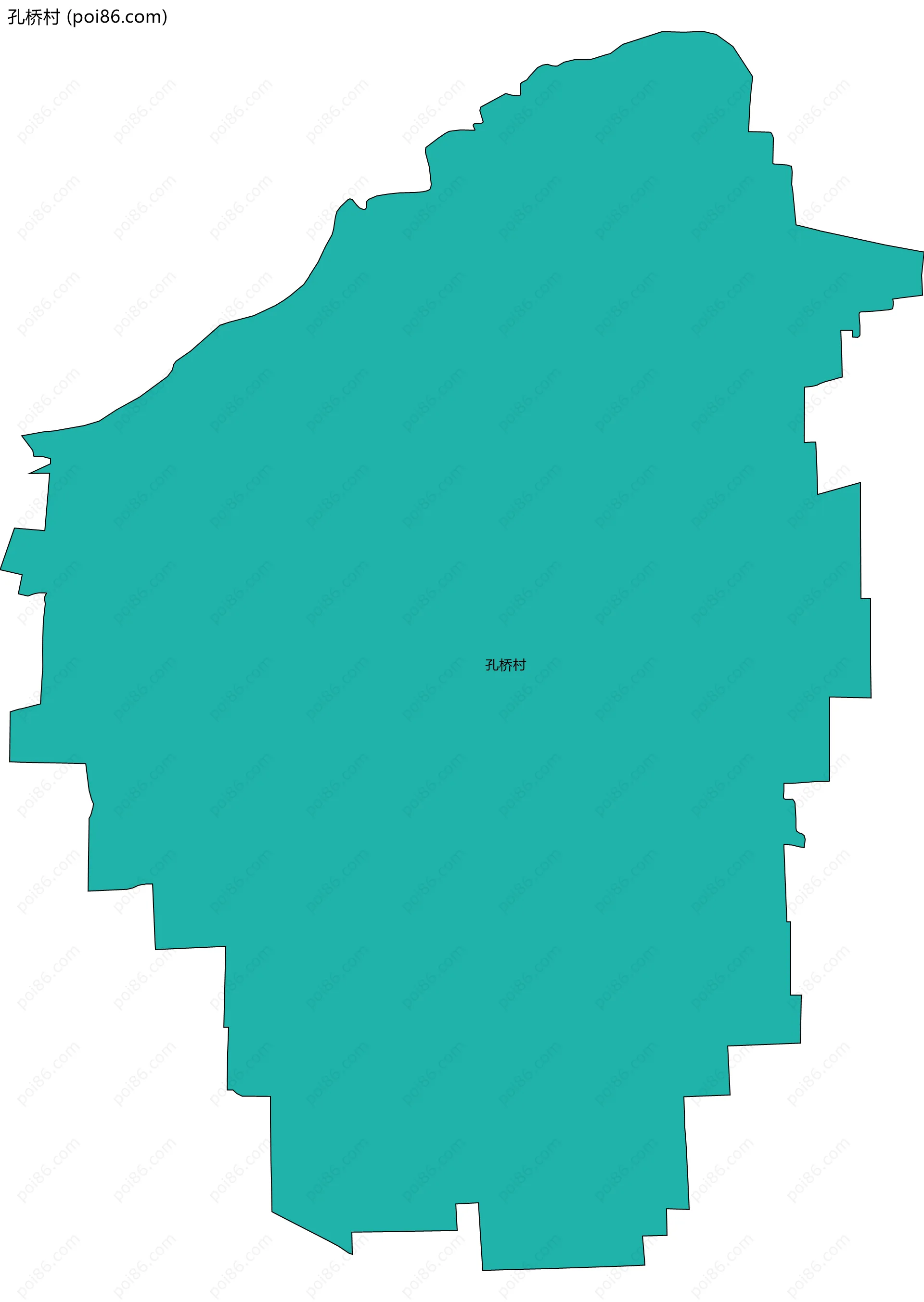 孔桥村边界地图