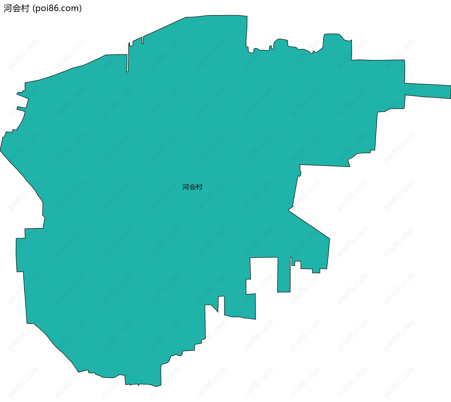 河会村边界地图