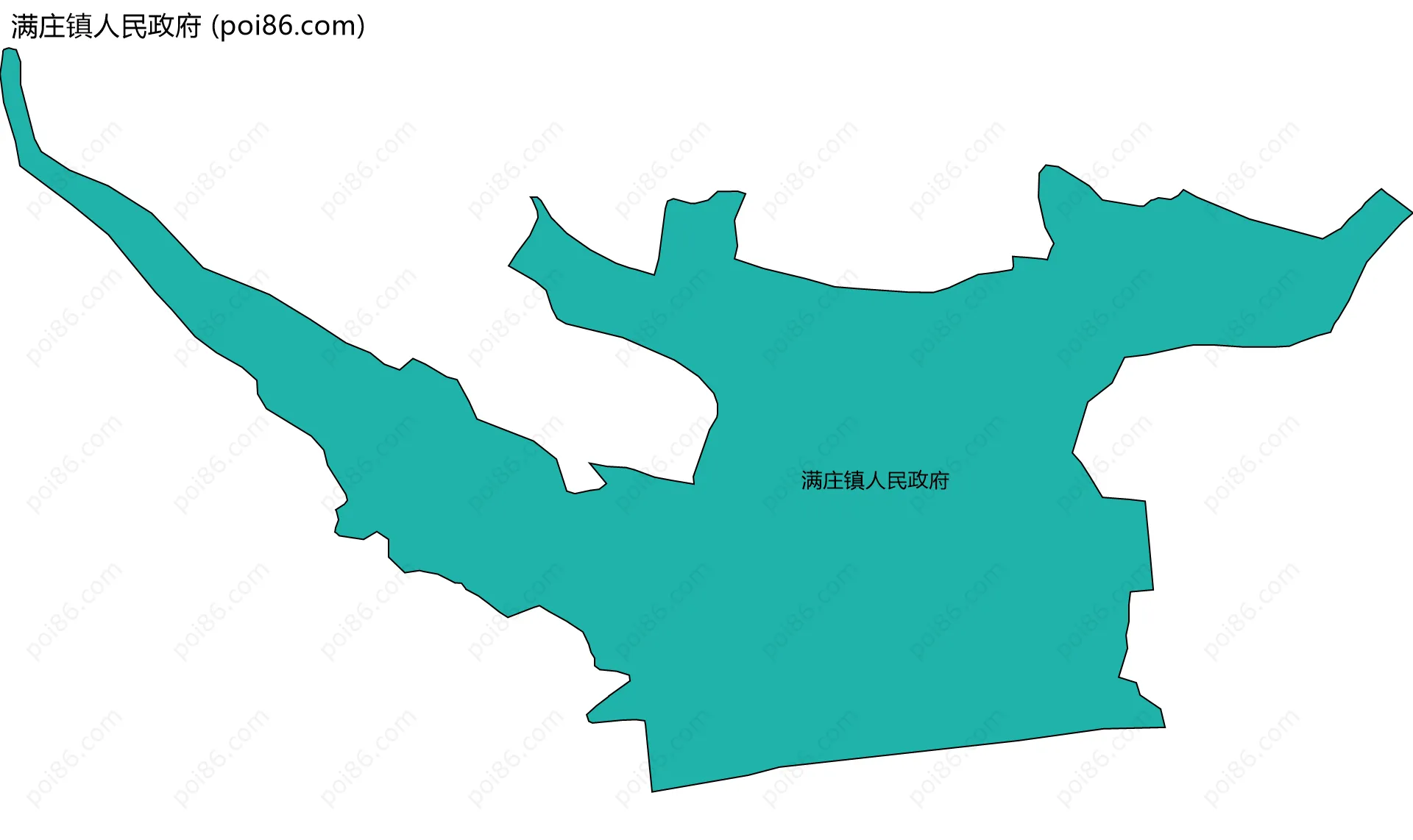 满庄镇人民政府边界地图