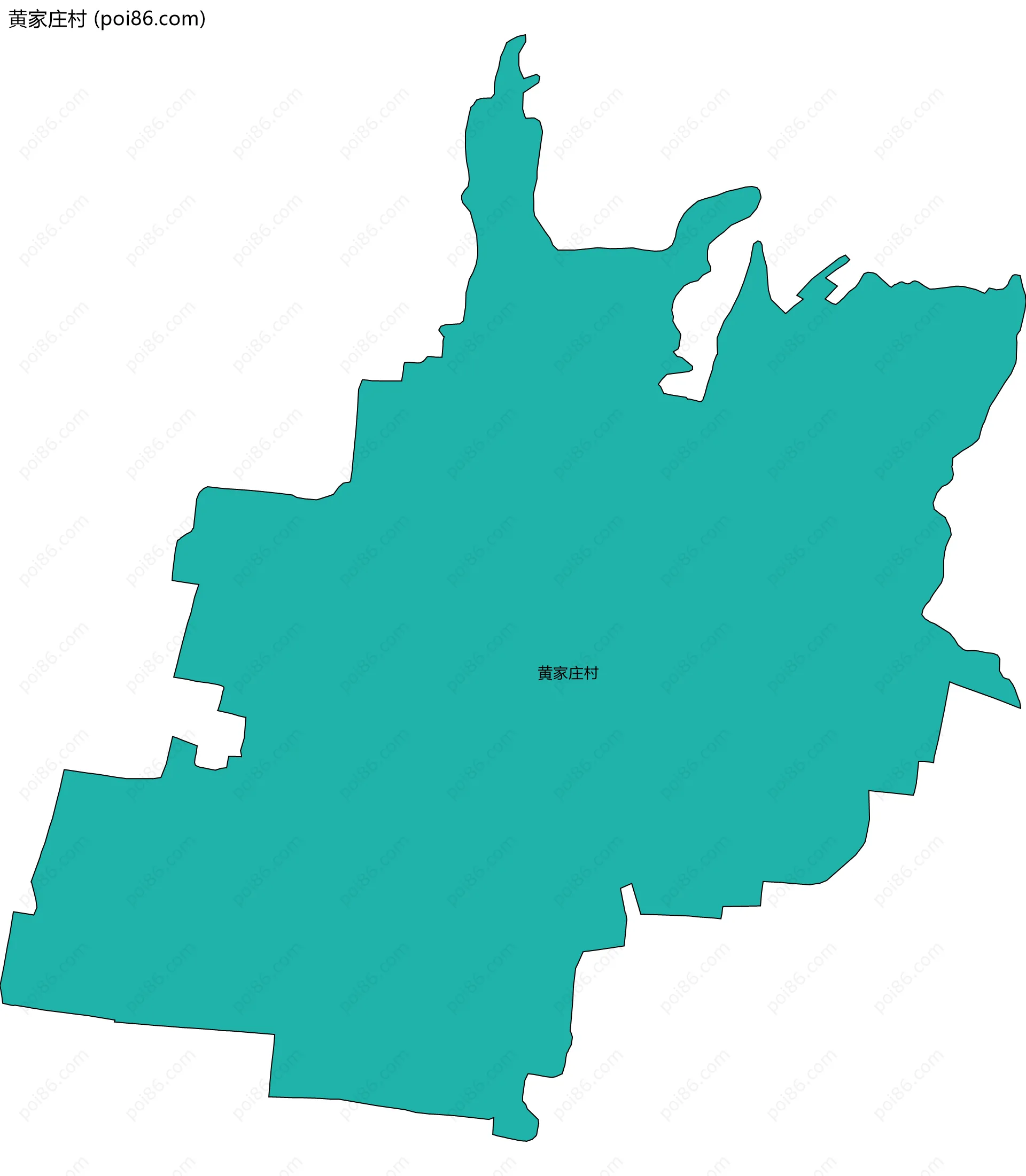 黄家庄村边界地图