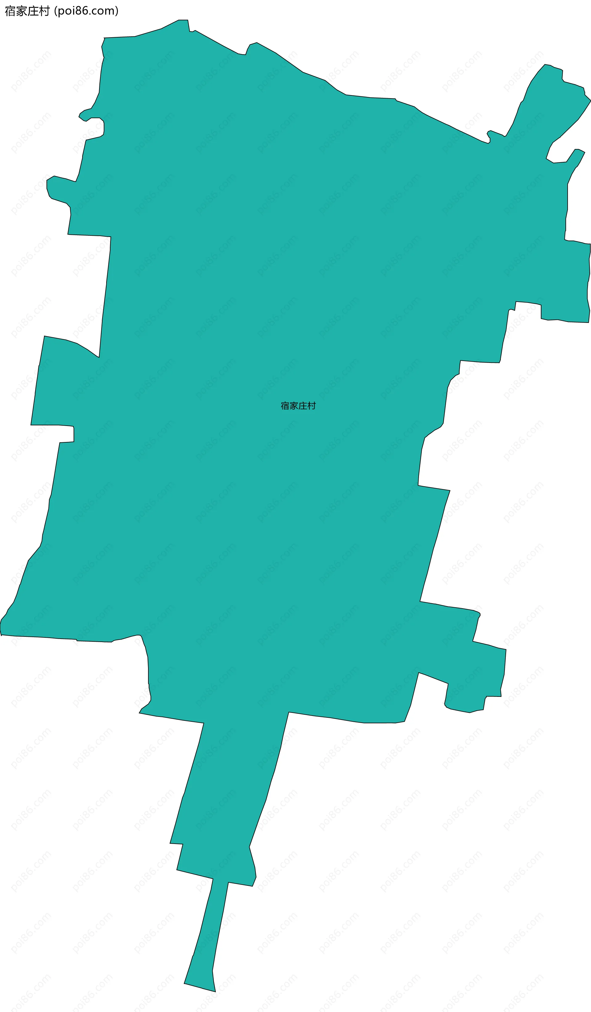 宿家庄村边界地图