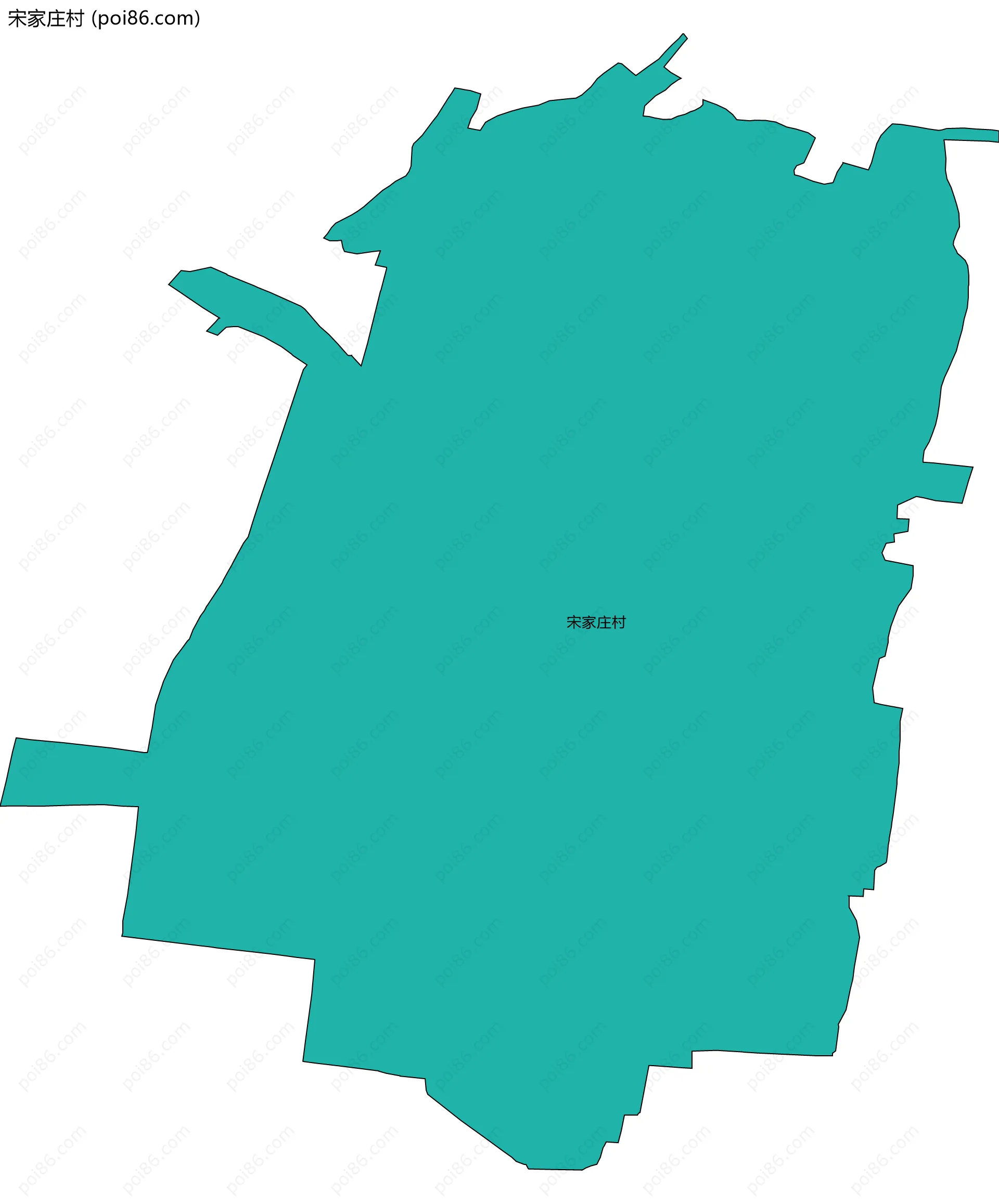 宋家庄村边界地图