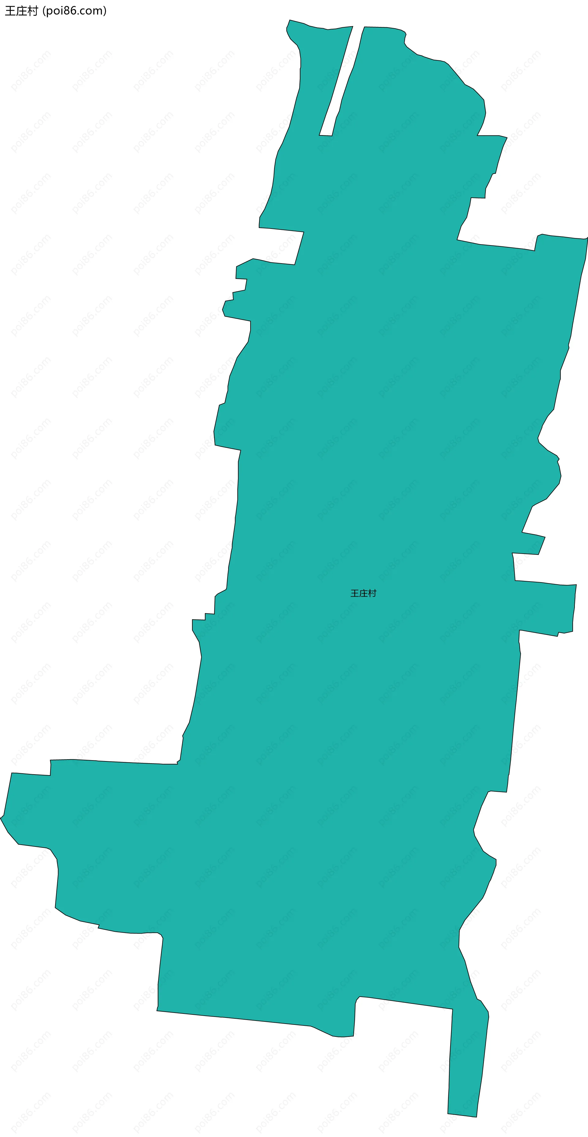 王庄村边界地图