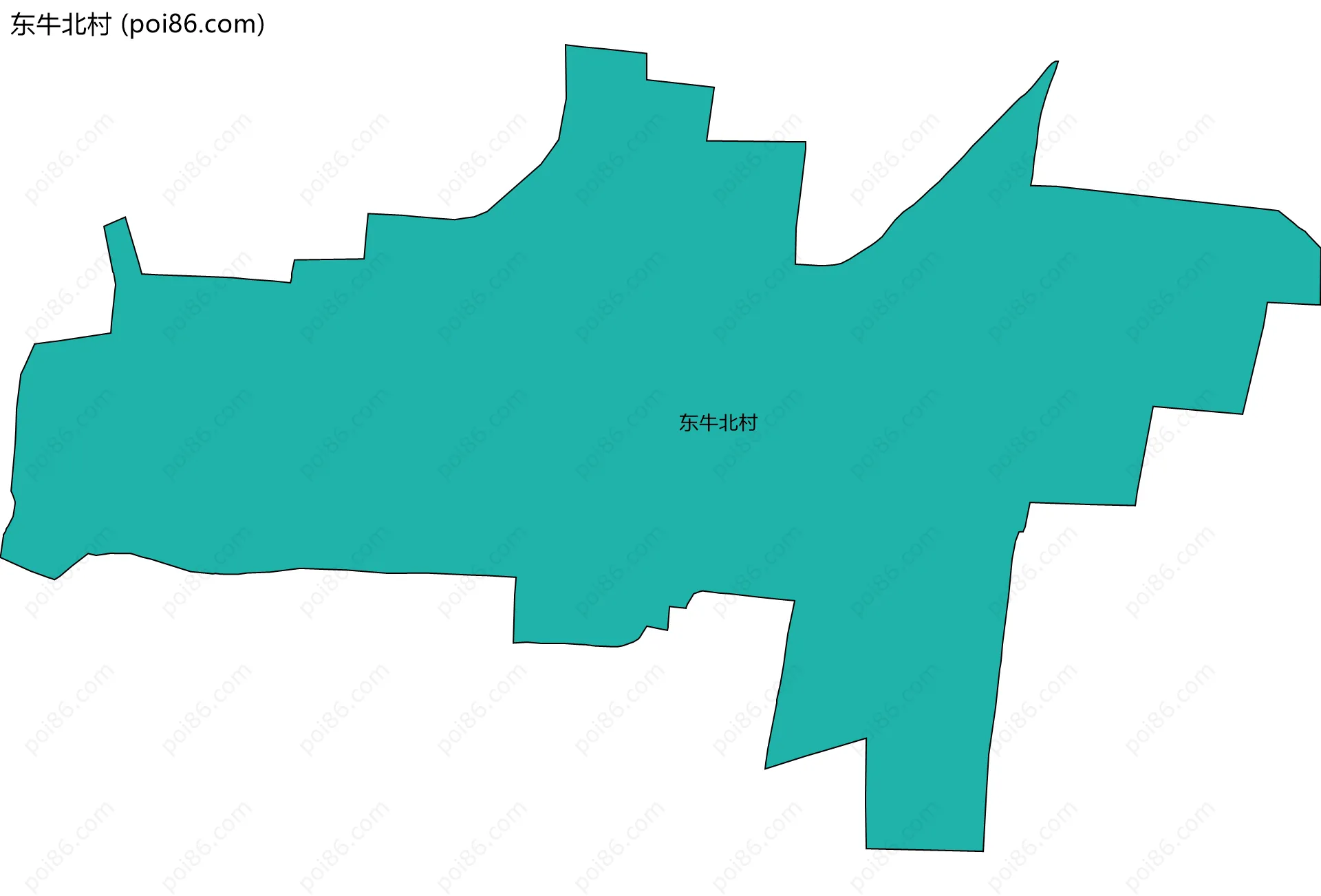 东牛北村边界地图