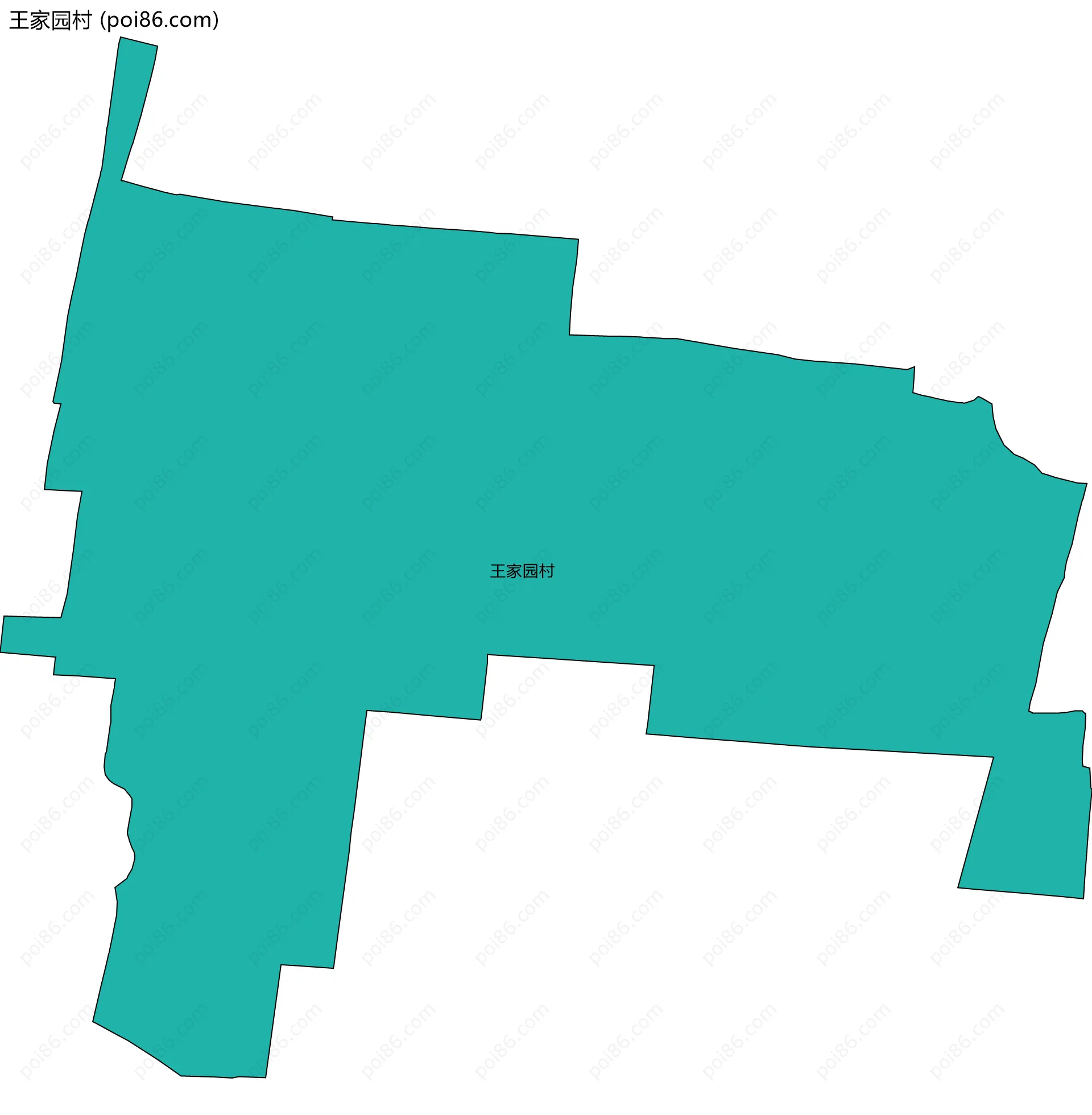 王家园村边界地图