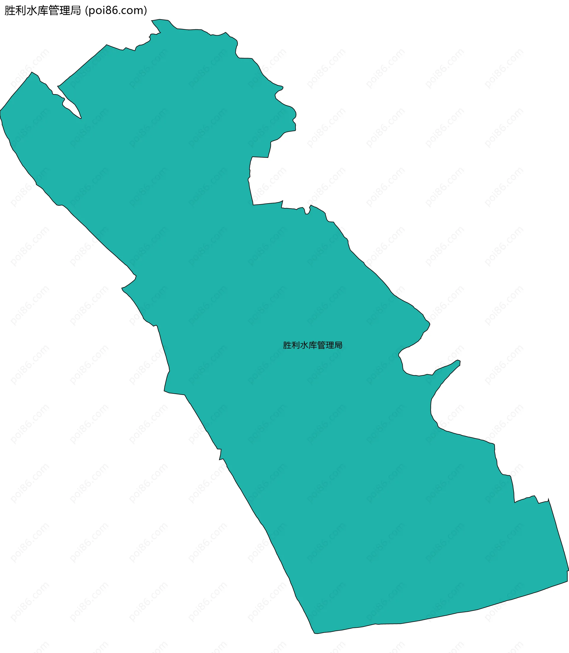 胜利水库管理局边界地图