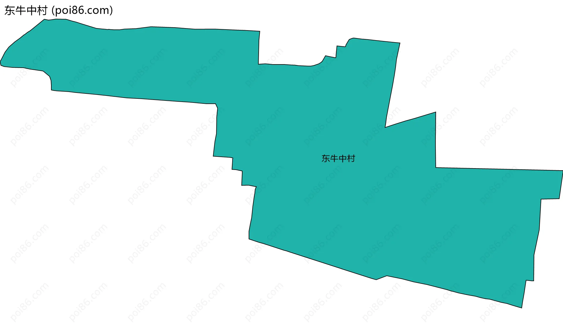 东牛中村边界地图