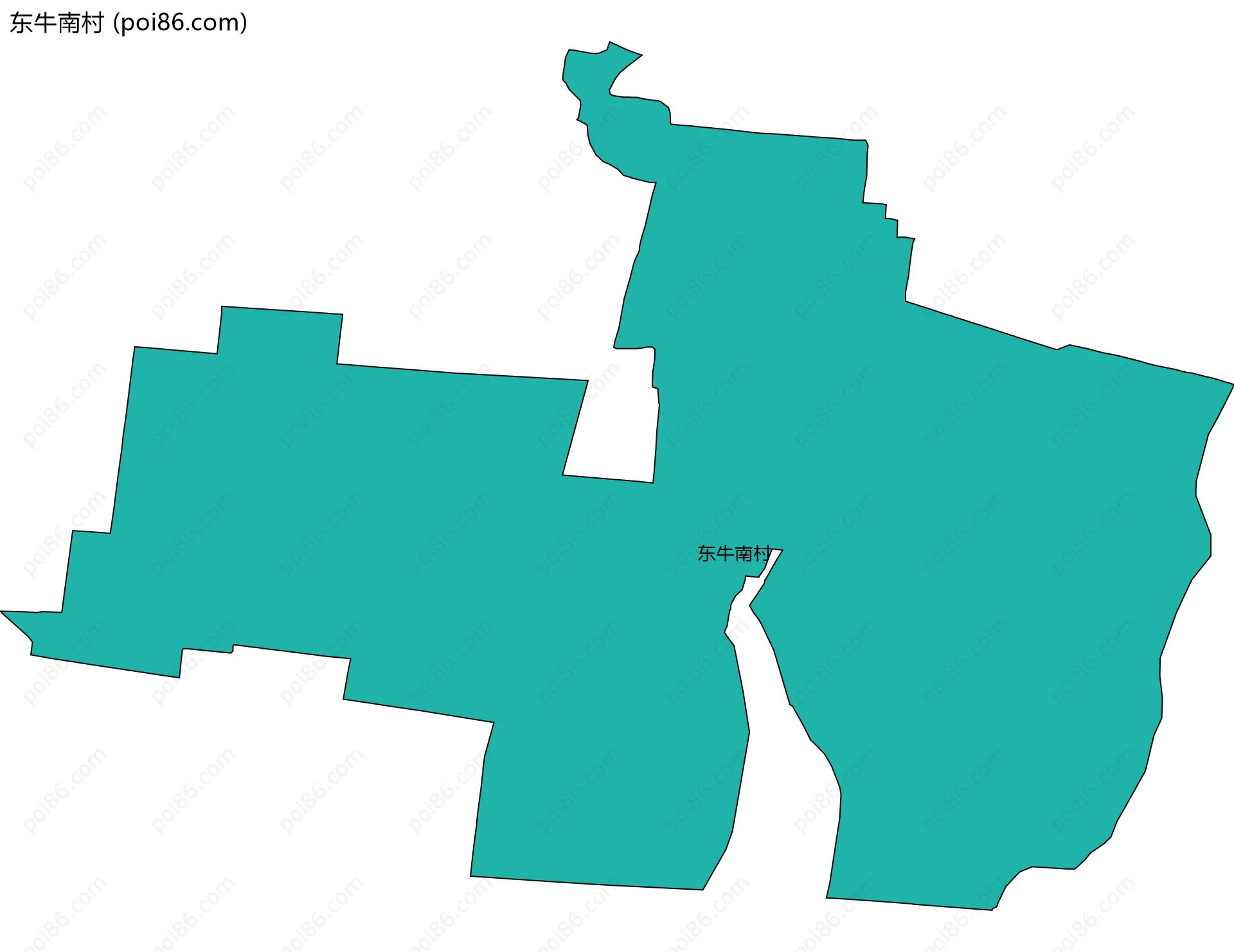 东牛南村边界地图