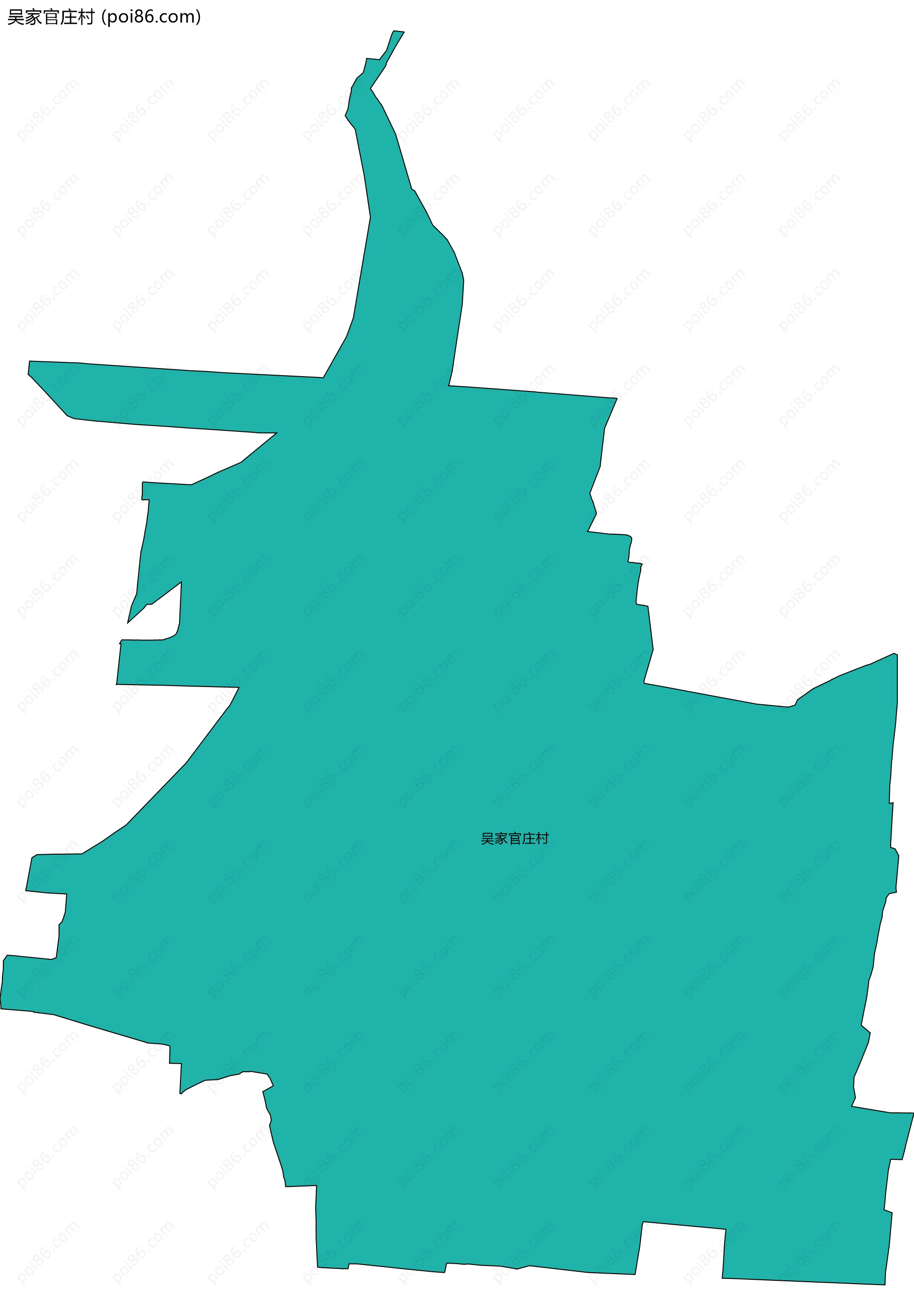 吴家官庄村边界地图