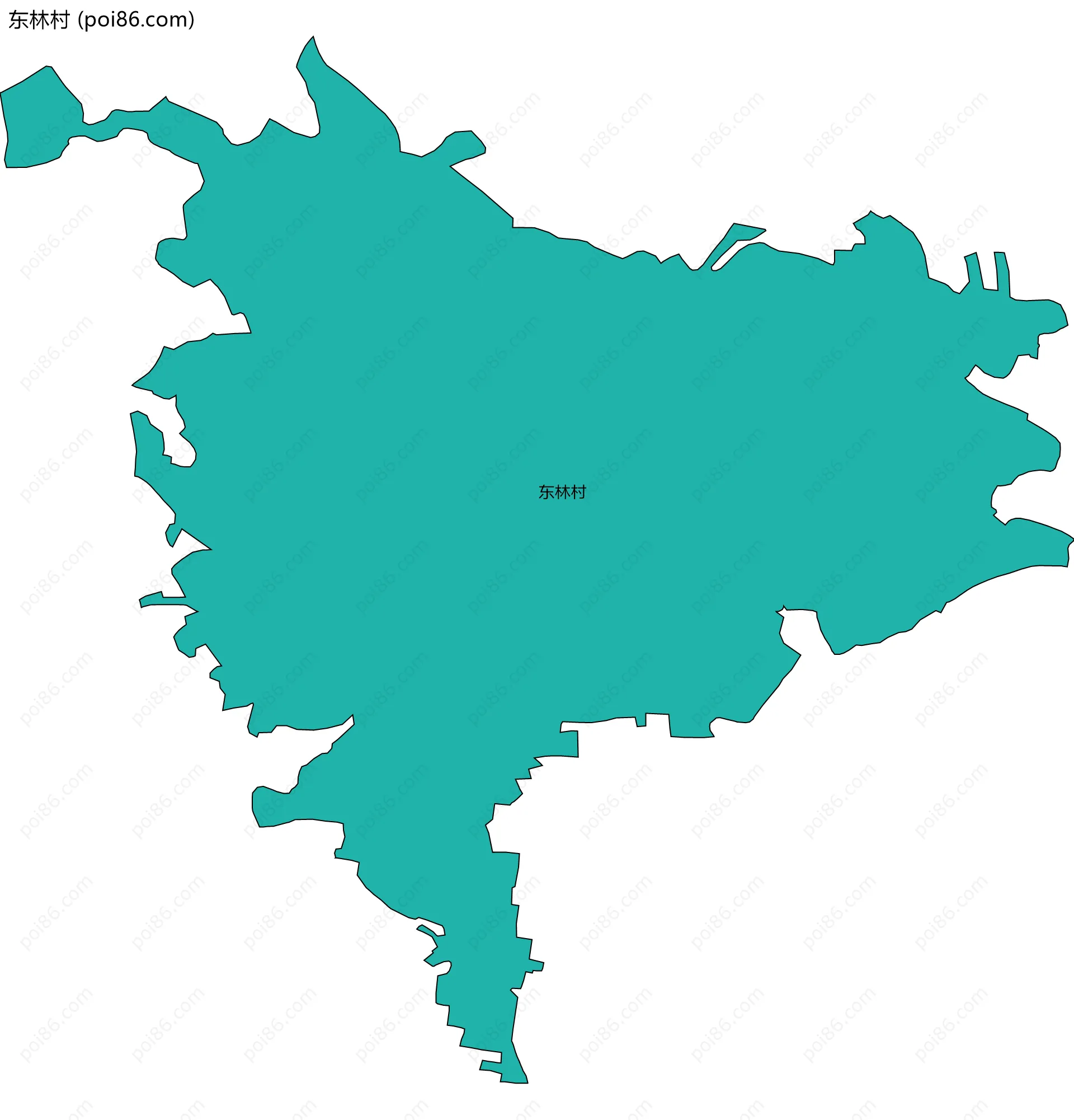 东林村边界地图